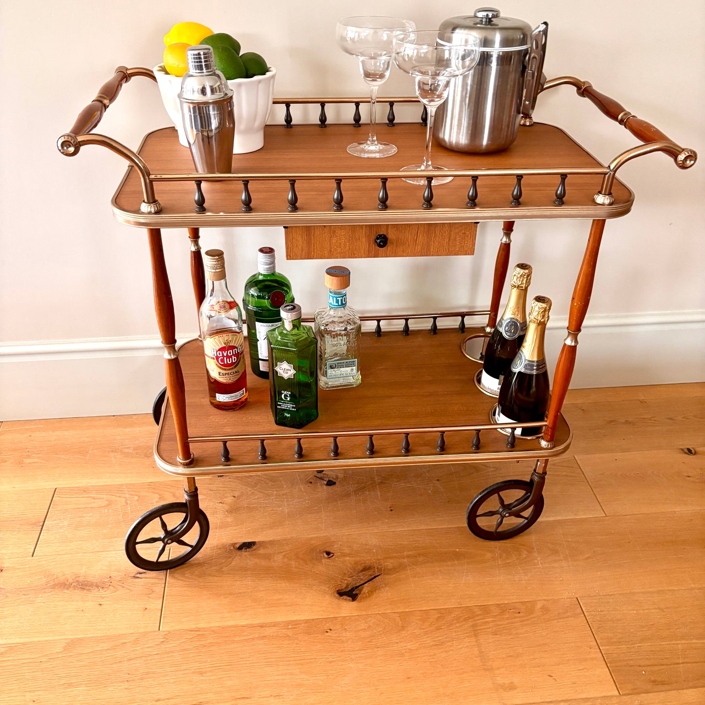 Italian Vintage Mid Century Drinks Trolley