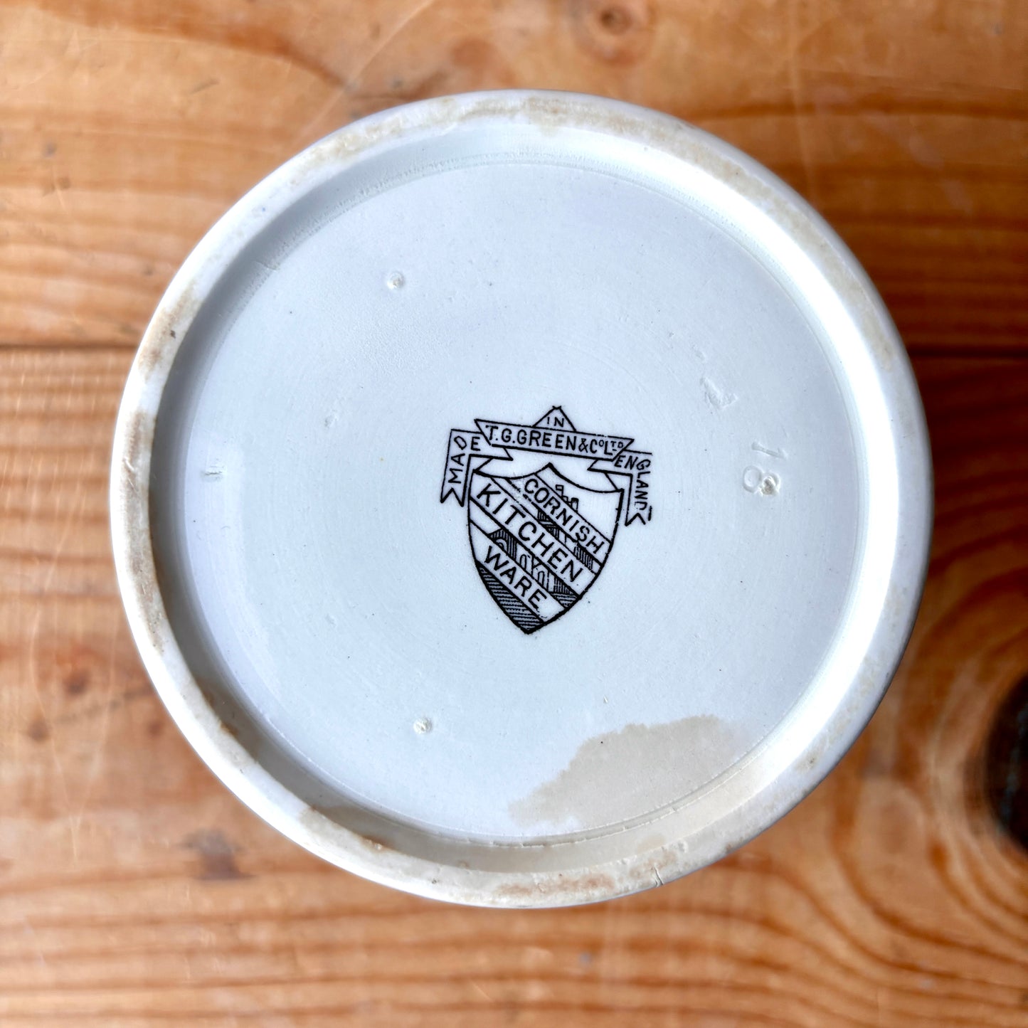 Vintage TG Green Blue and White Currants Canister