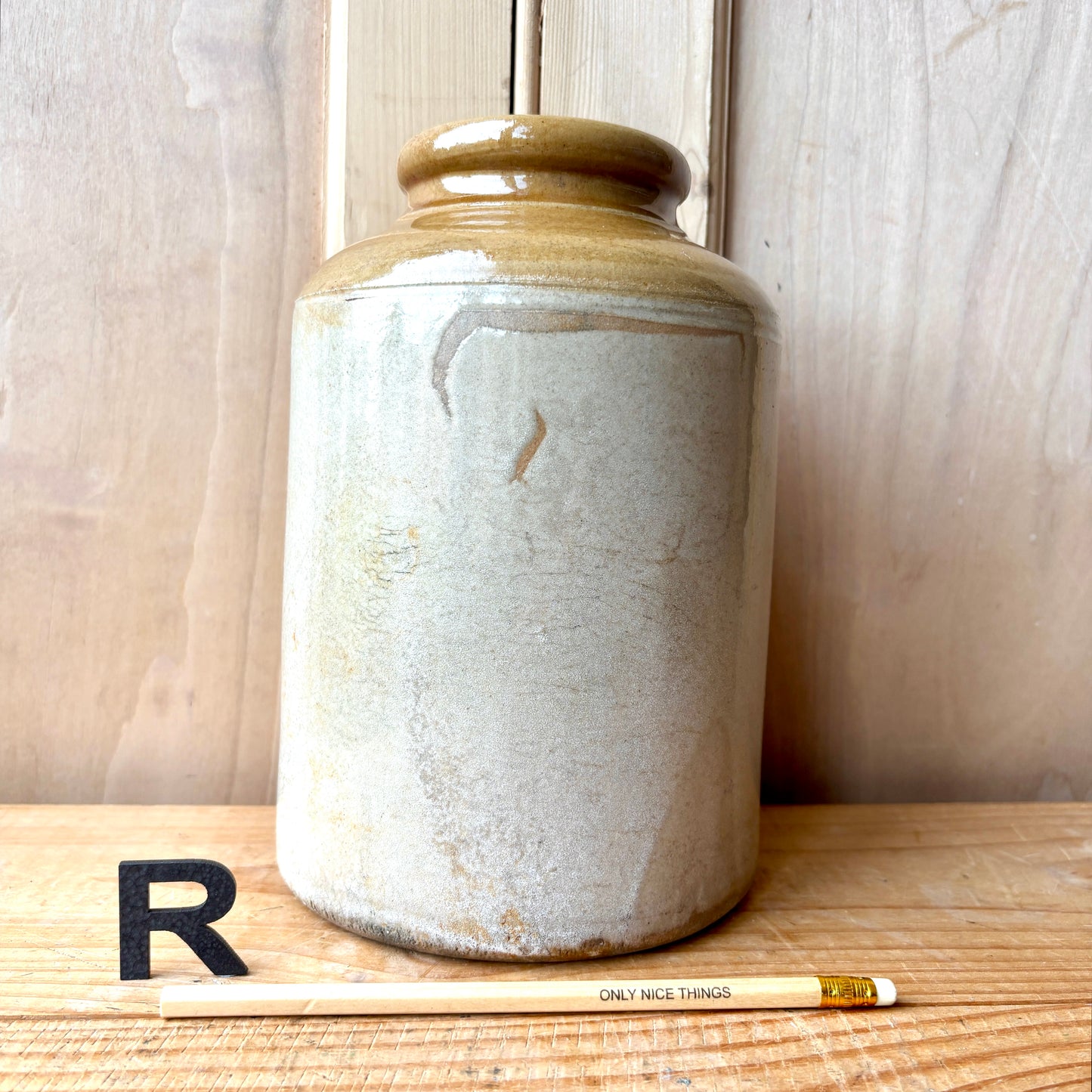 Vintage stoneware jars