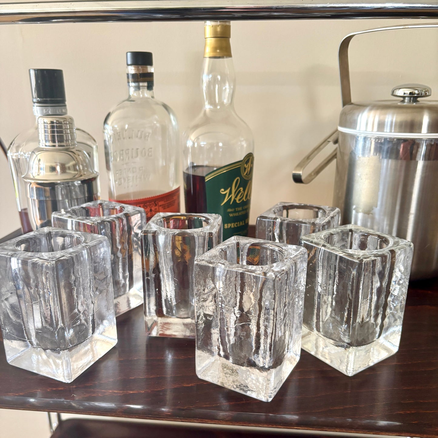 Vintage "Icehotel" Crystal Shot Glasses