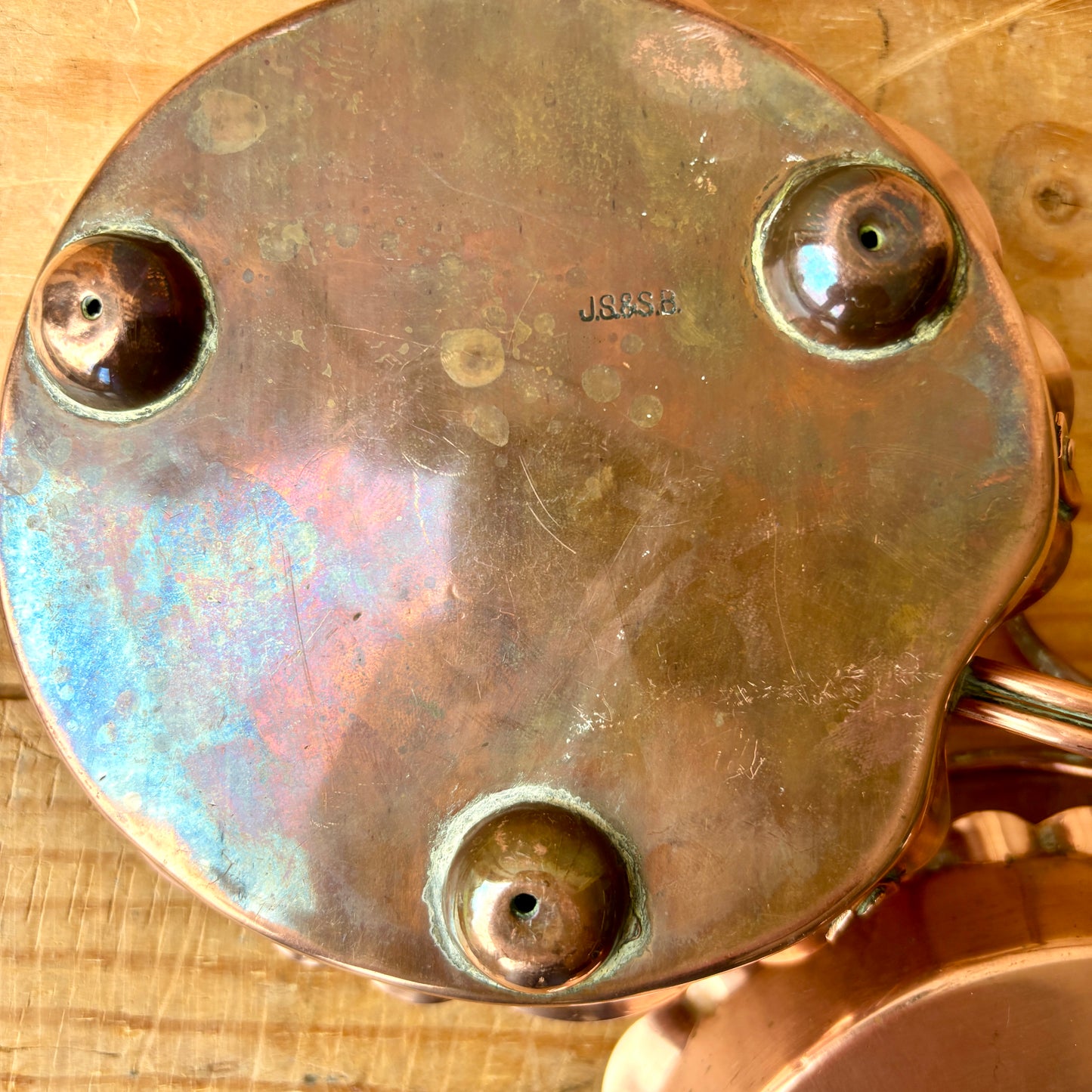 Pair of Joseph Sankey Copper Candle holders