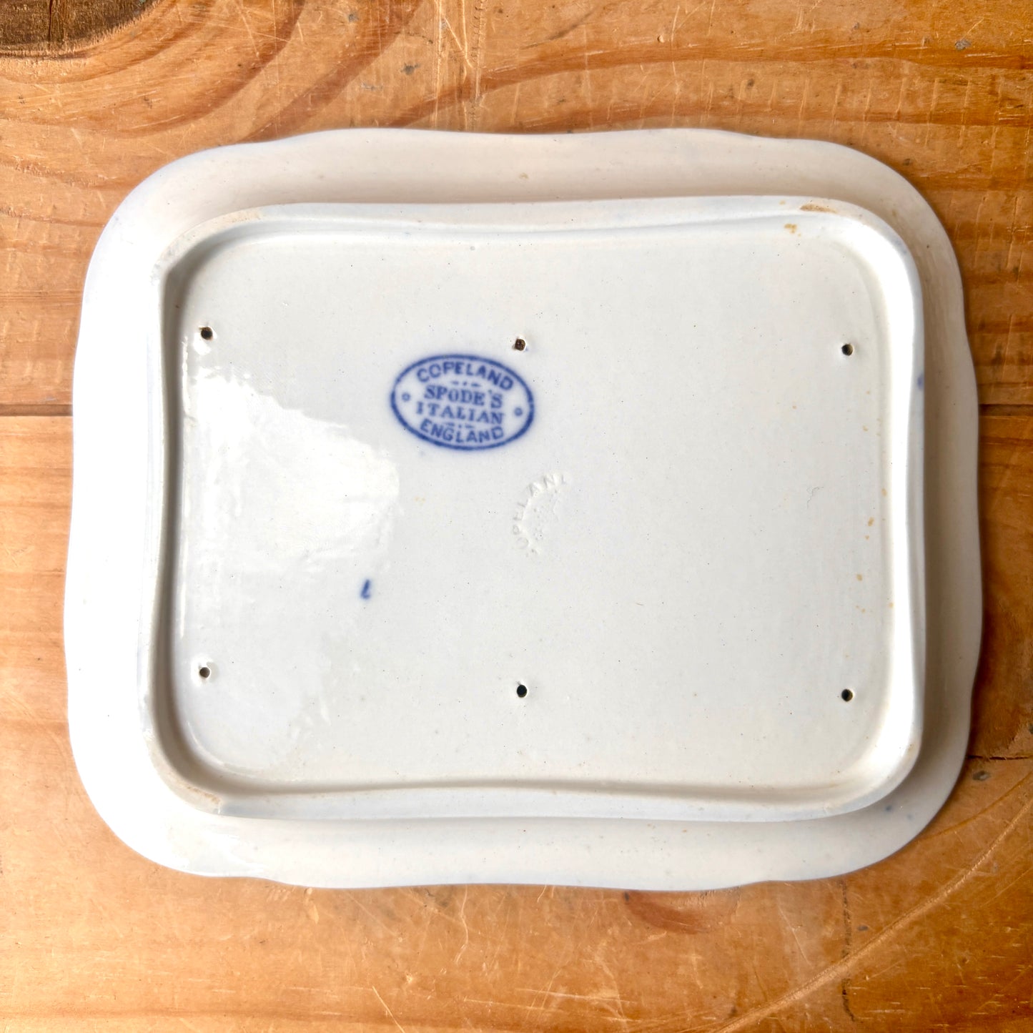 Vintage Blue & White Cheese Dish
