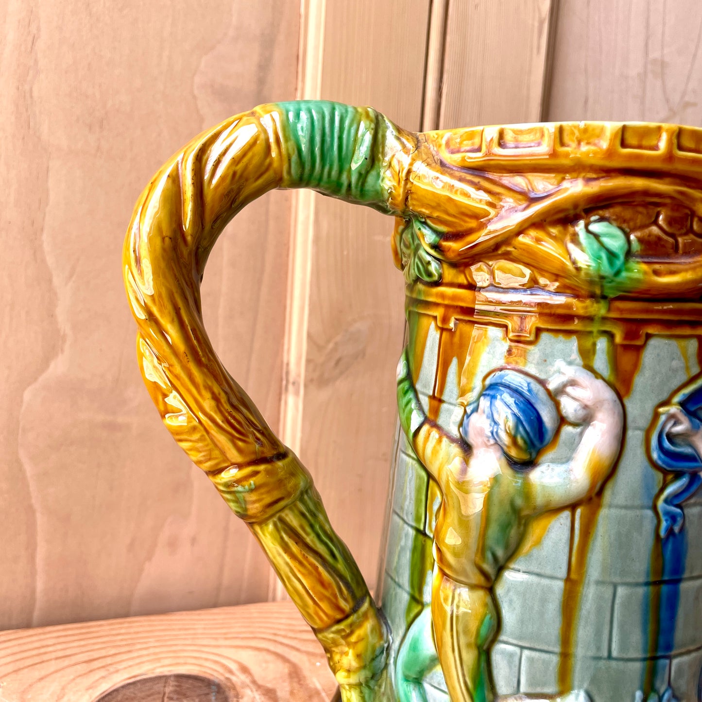 Majolica Tower Pitcher