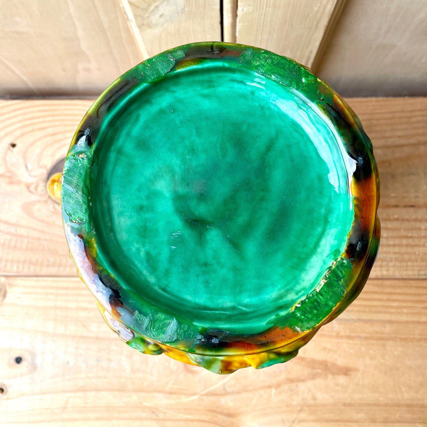 Majolica Tower Pitcher