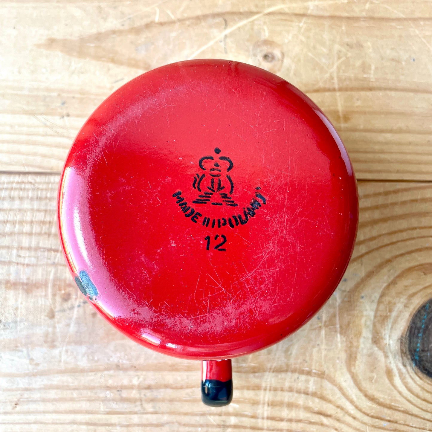 Vintage Bright Red Enamel Milk Jug