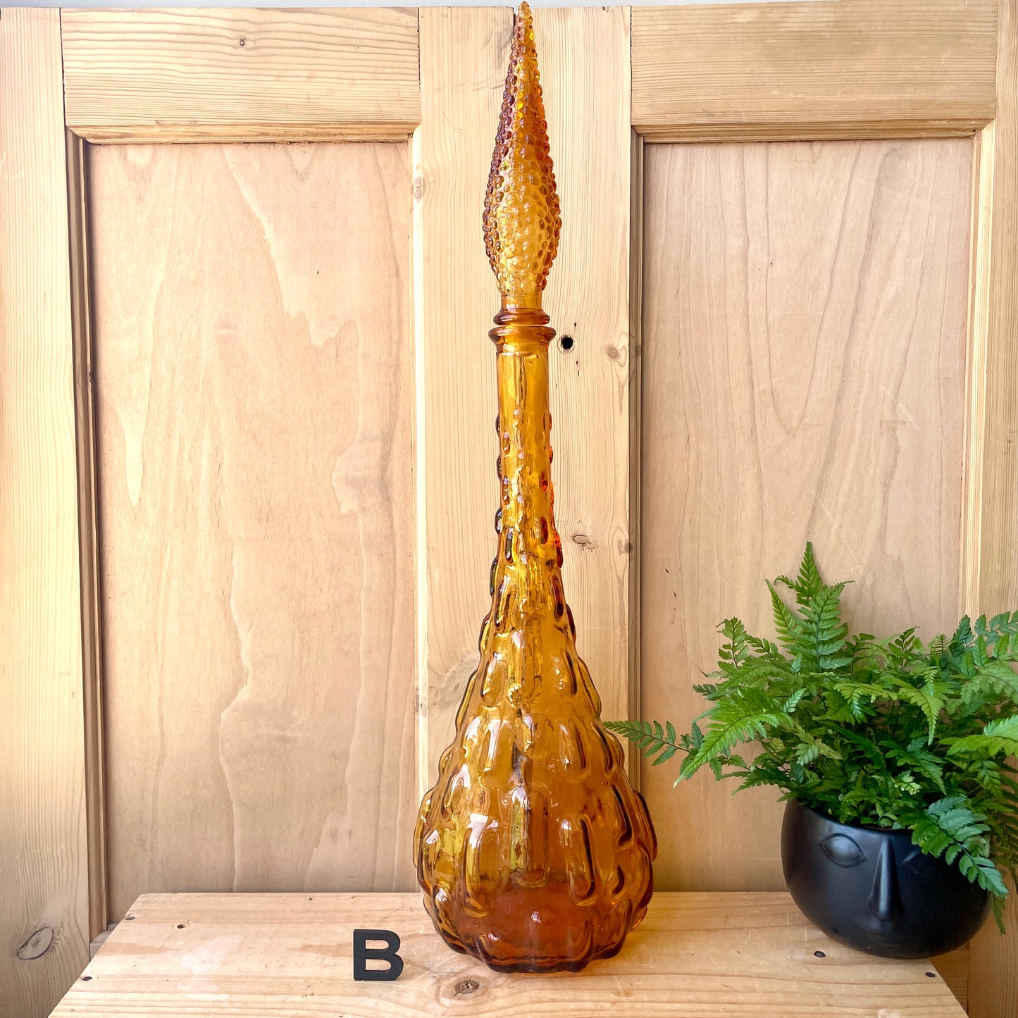 Empoli Amber Glass Genie Bottles