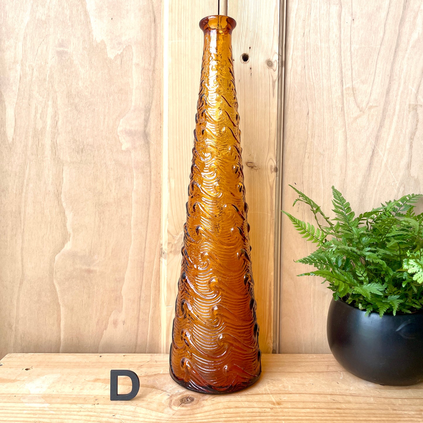 Empoli Amber Glass Genie Bottles