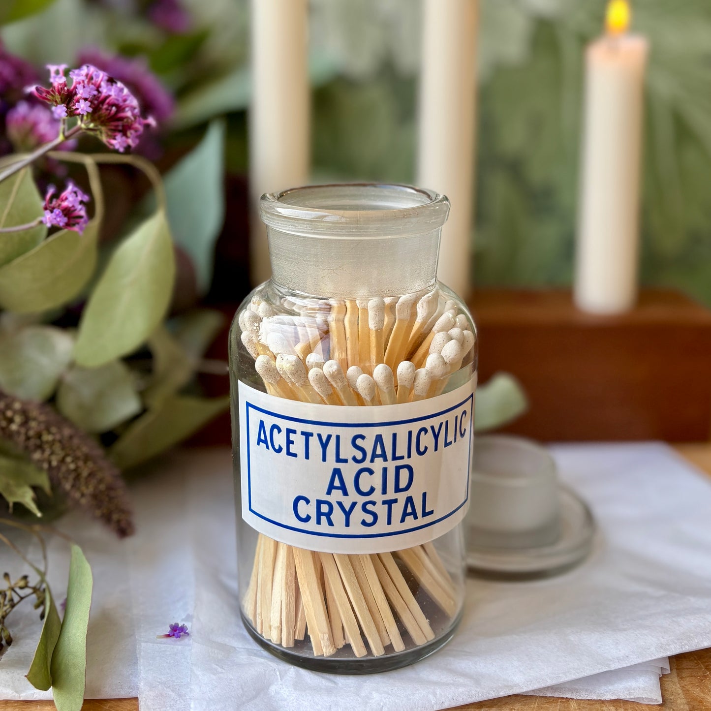 Large Vintage Chemist Lab Match Bottles