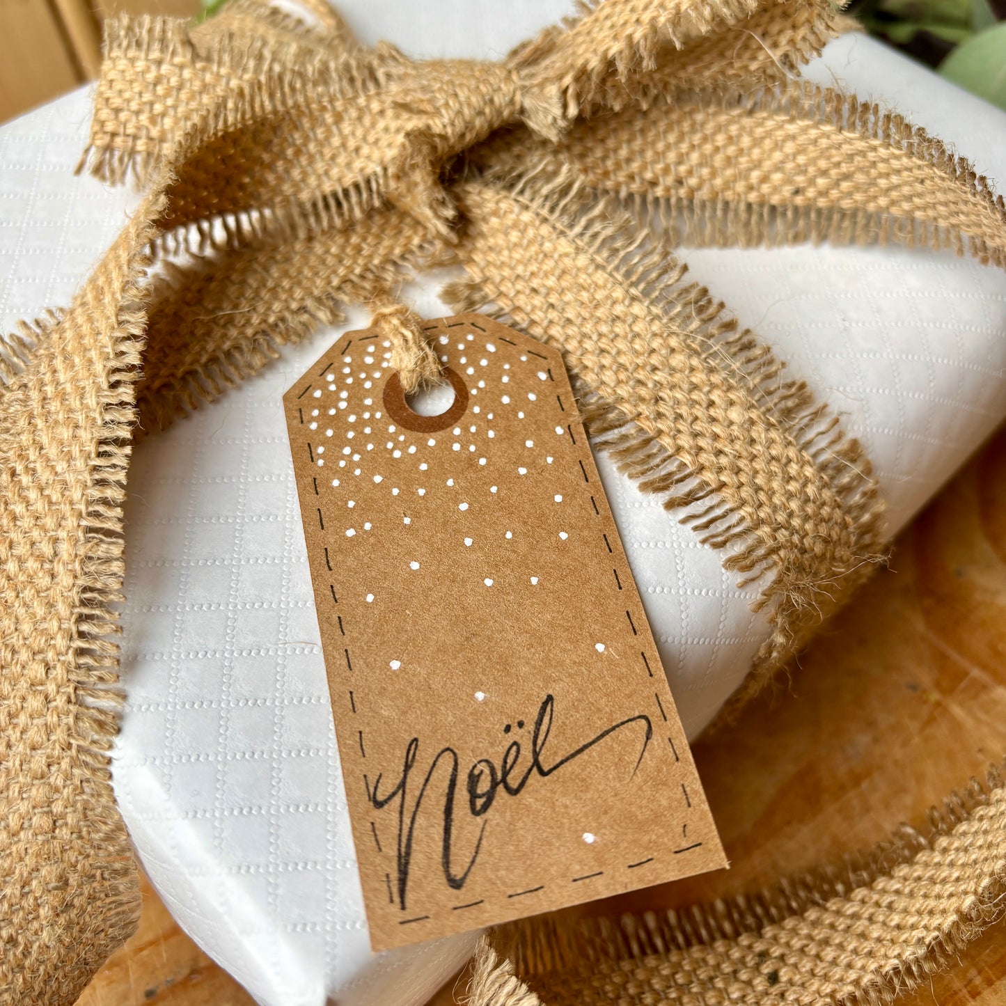 Hand Made Gift Tags pack of 10, Hand drawn Noel gift tags, Kraft card