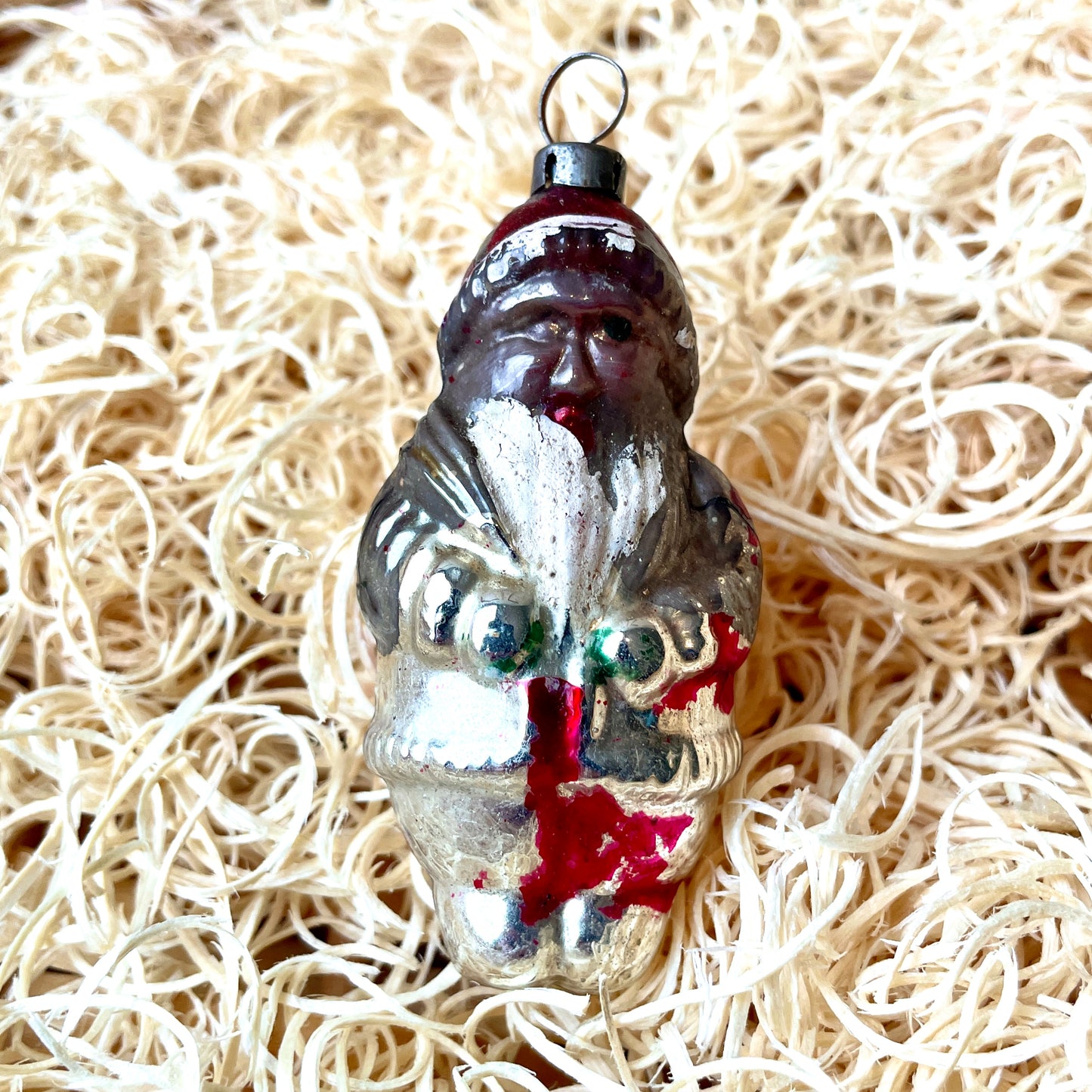 Vintage Small Very Early Father Christmas Bauble