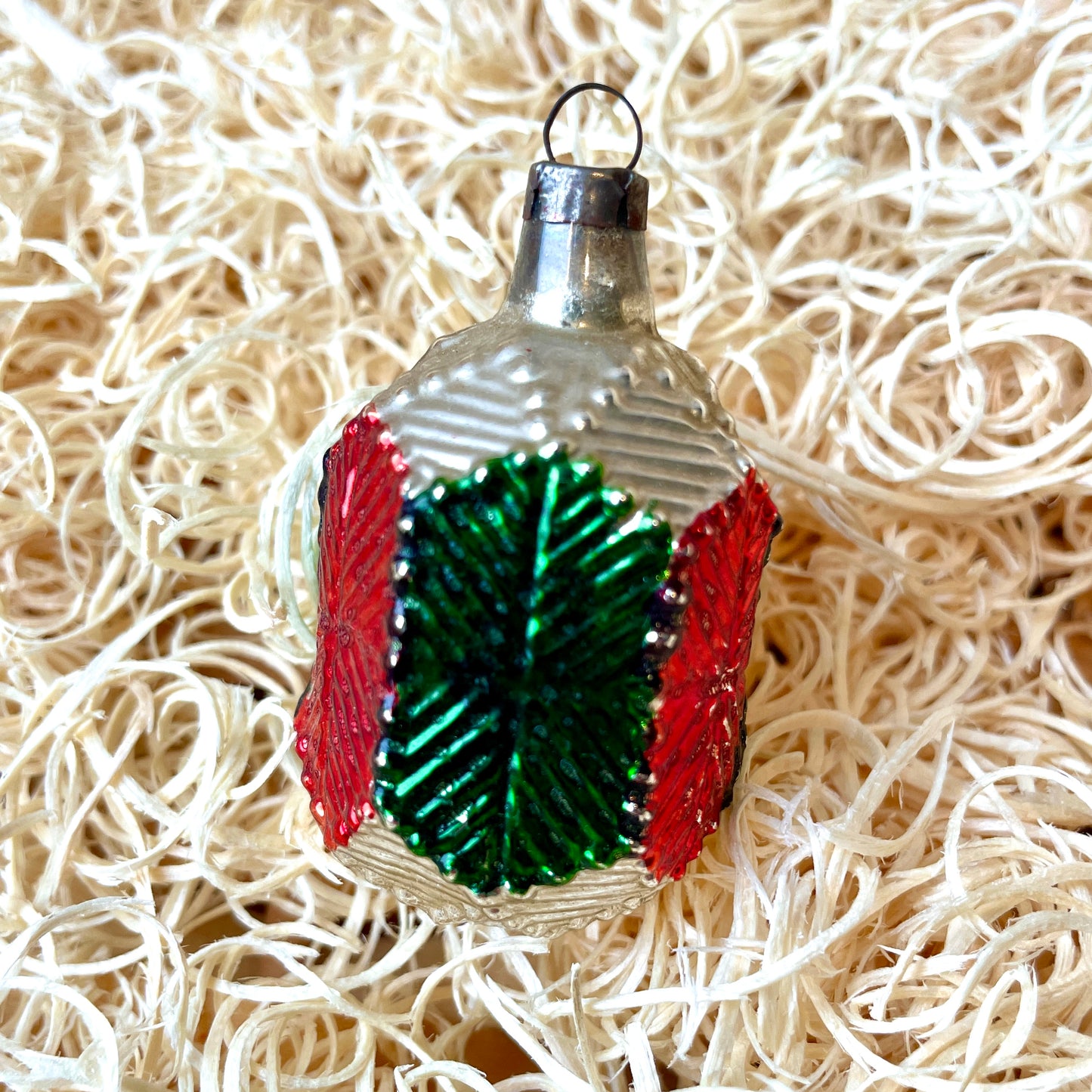 Vintage Small Early Hexagonal Lantern Shaped Bauble