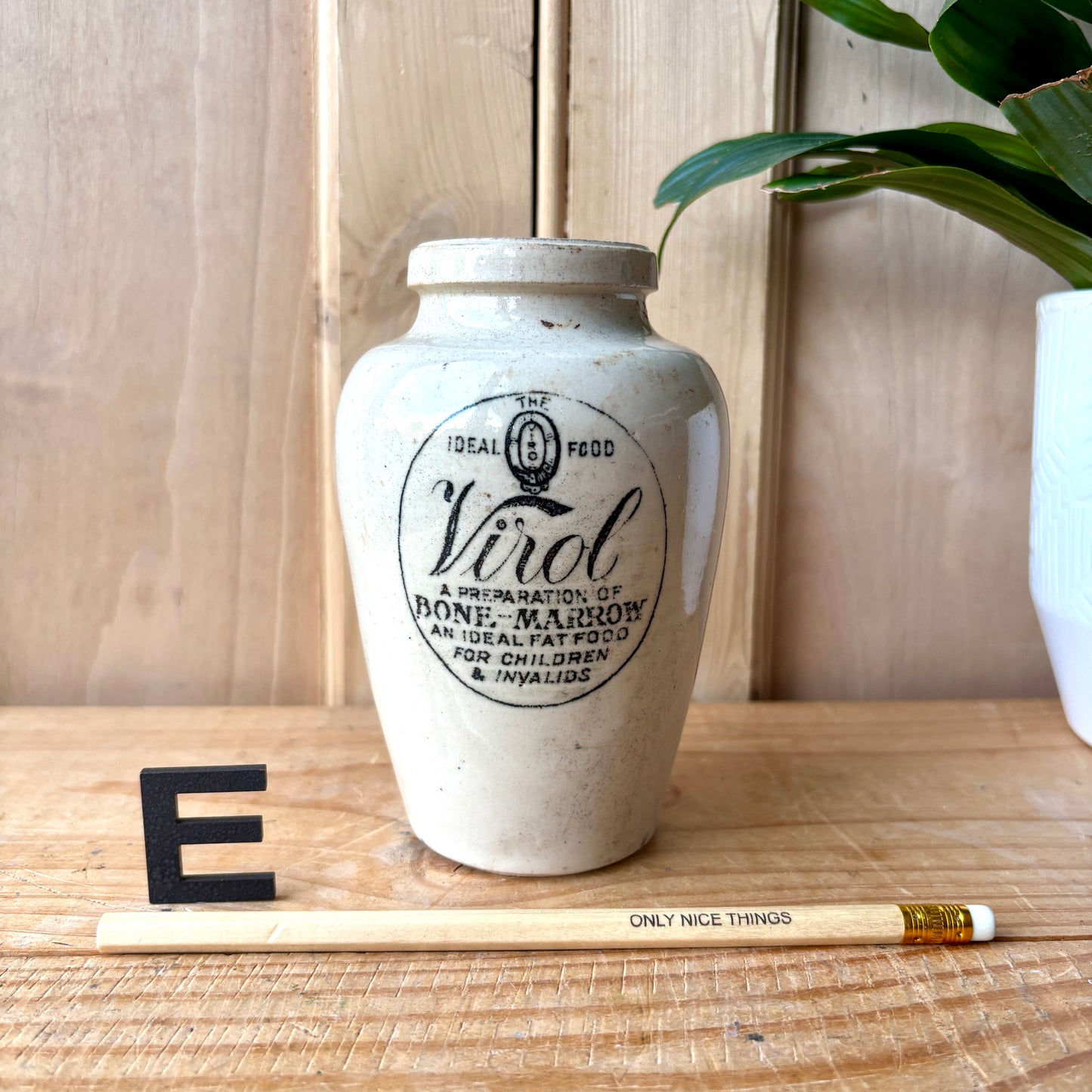 Vintage Virol Stoneware bottles