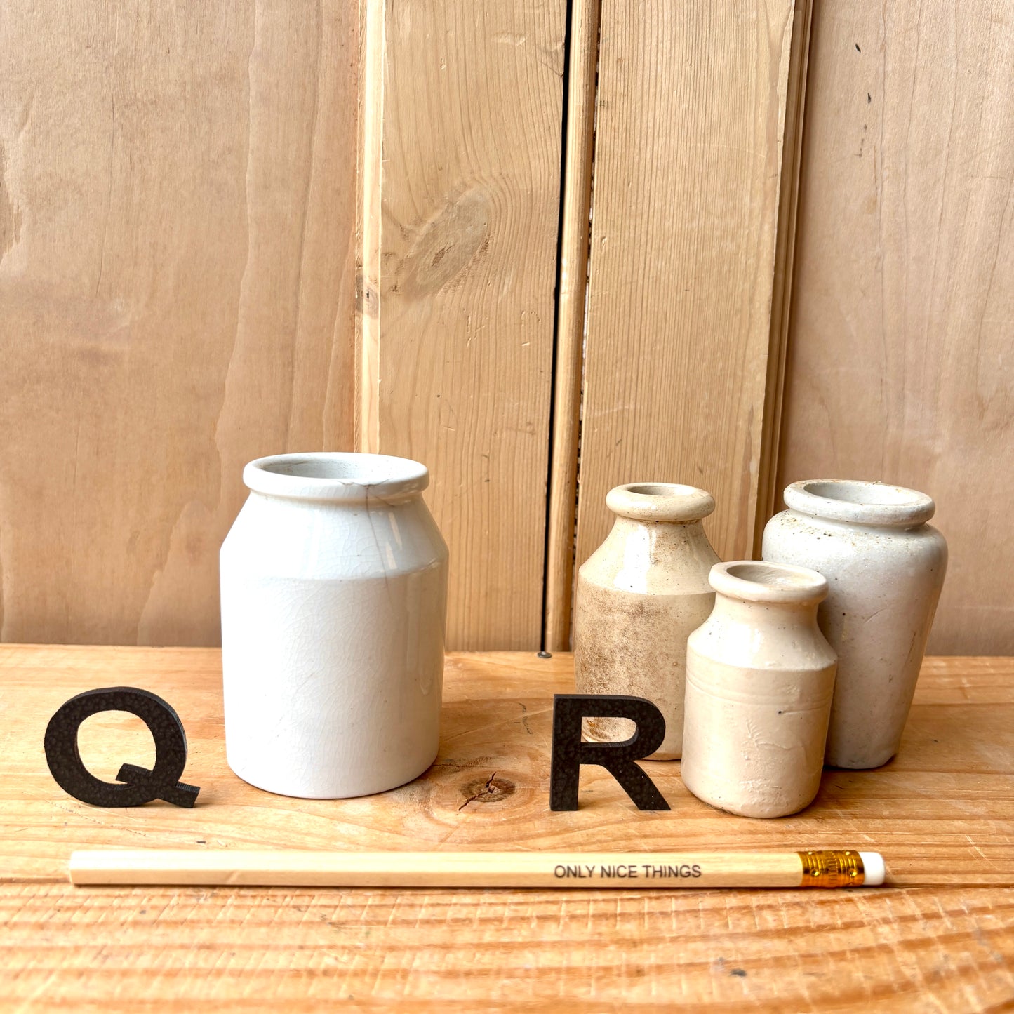 Small vintage stoneware bottles