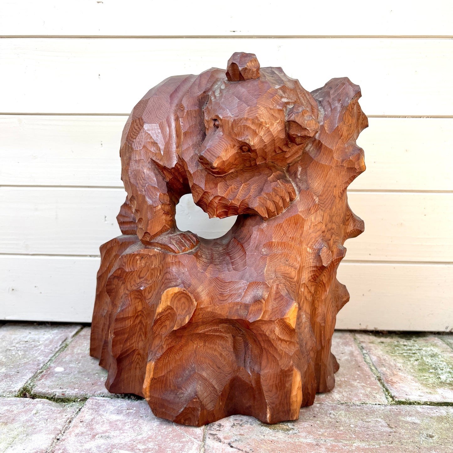 Vintage Signed Wooden Hokkaido Kibori Kuma Bear
