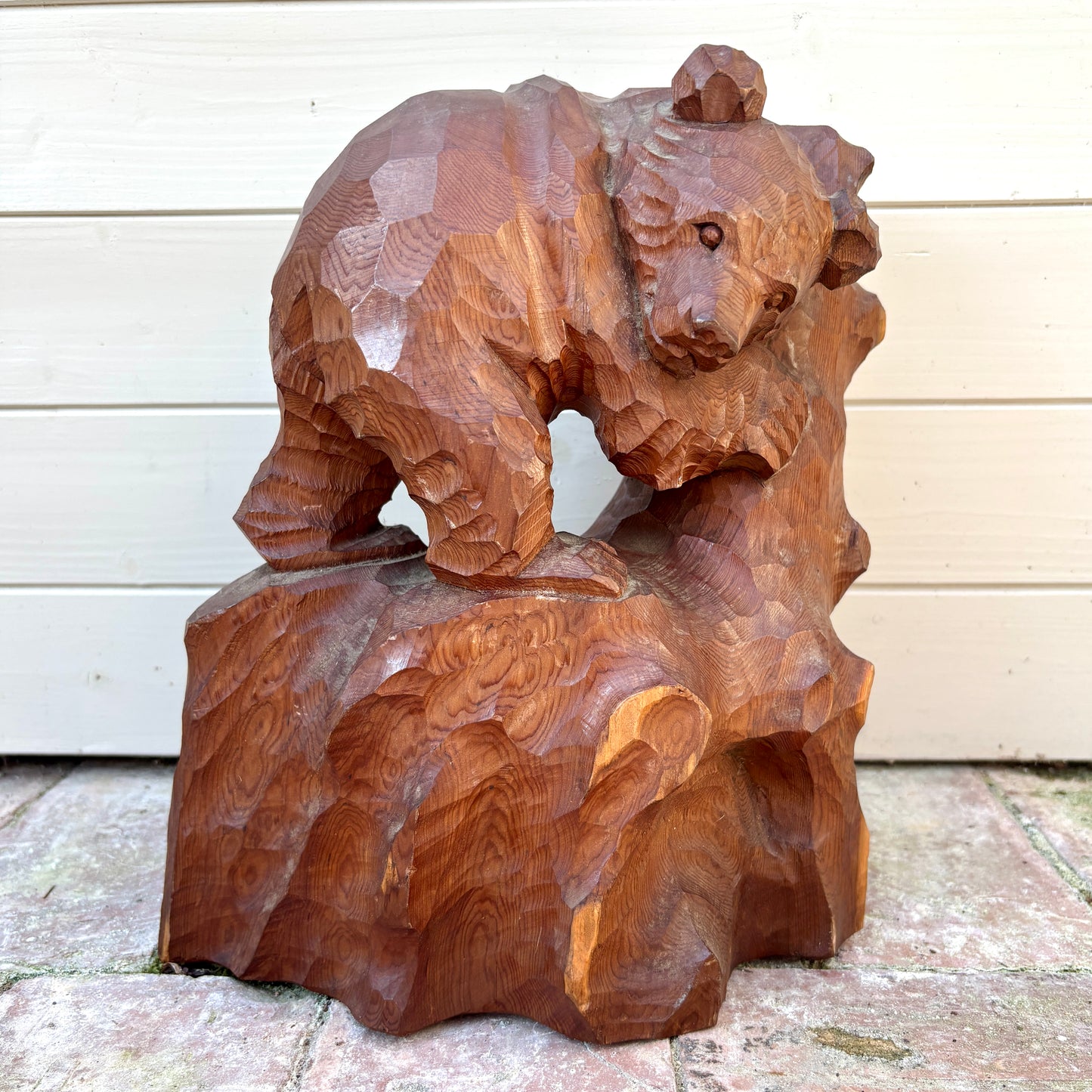 Vintage Signed Wooden Hokkaido Kibori Kuma Bear