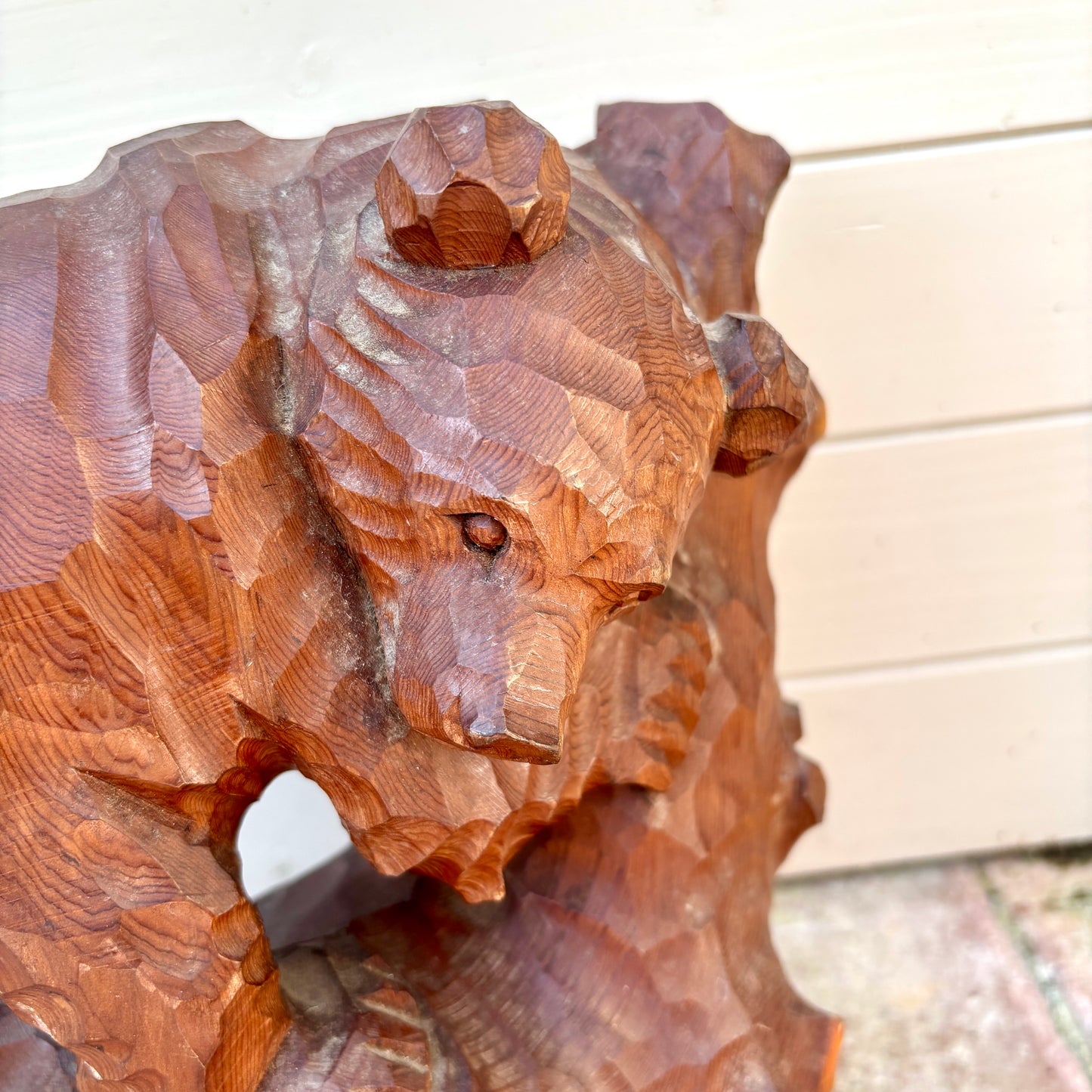 Vintage Signed Wooden Hokkaido Kibori Kuma Bear