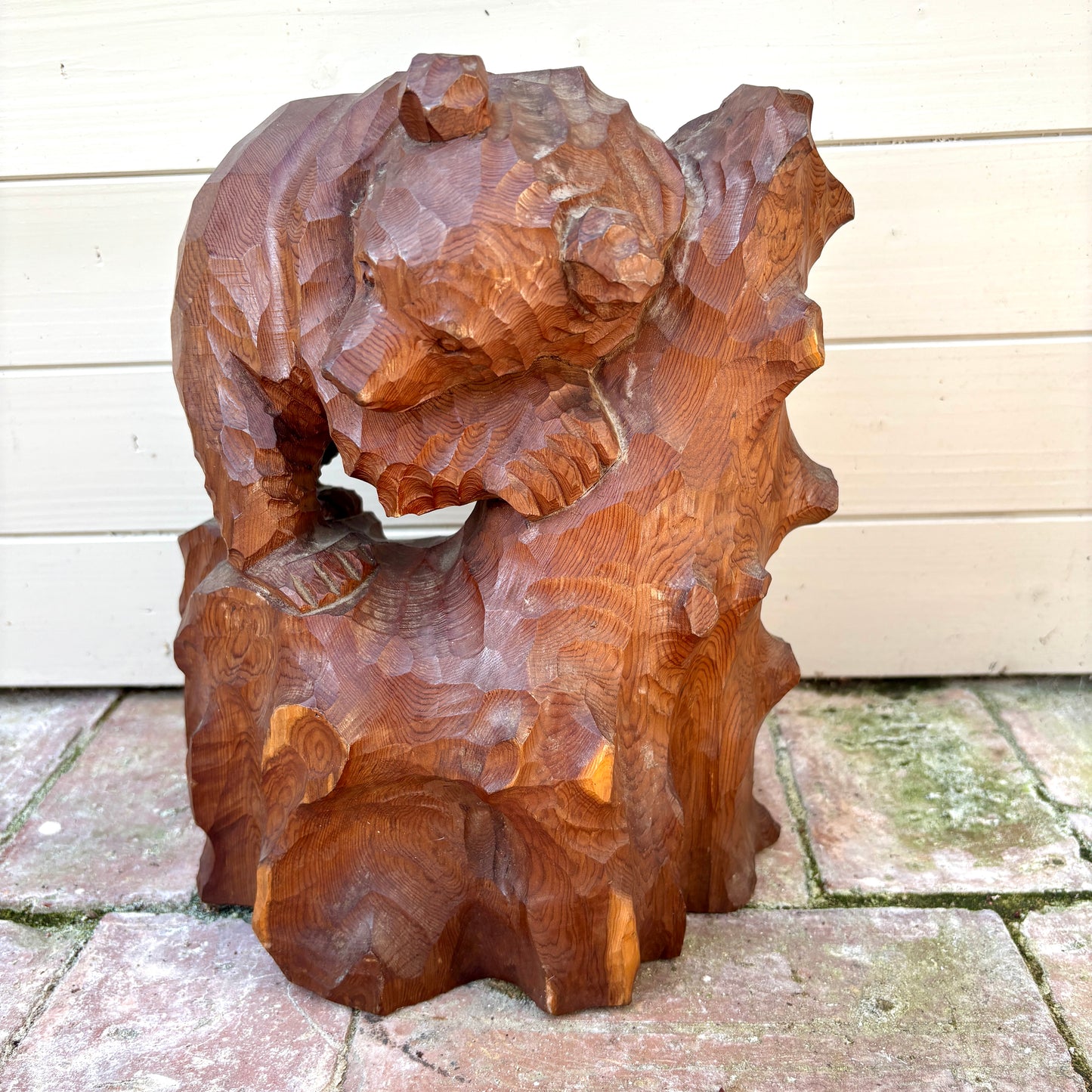 Vintage Signed Wooden Hokkaido Kibori Kuma Bear