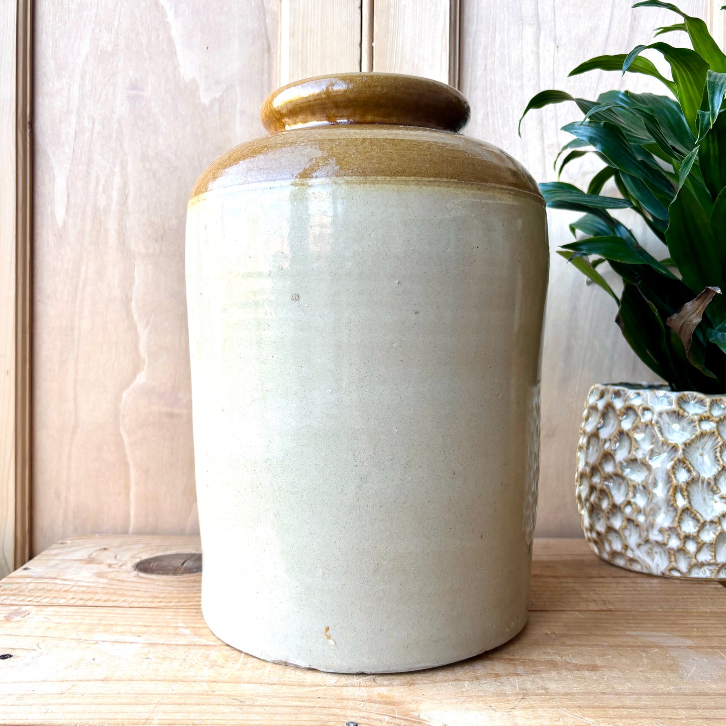 Vintage large stoneware jar