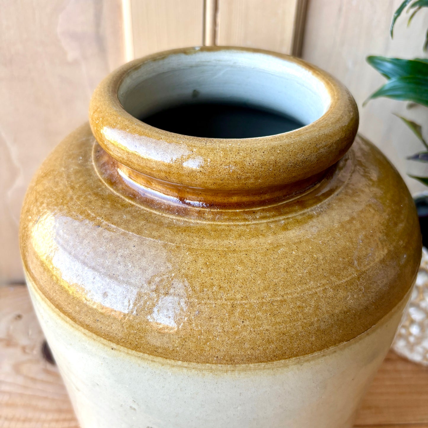 Vintage large stoneware jar