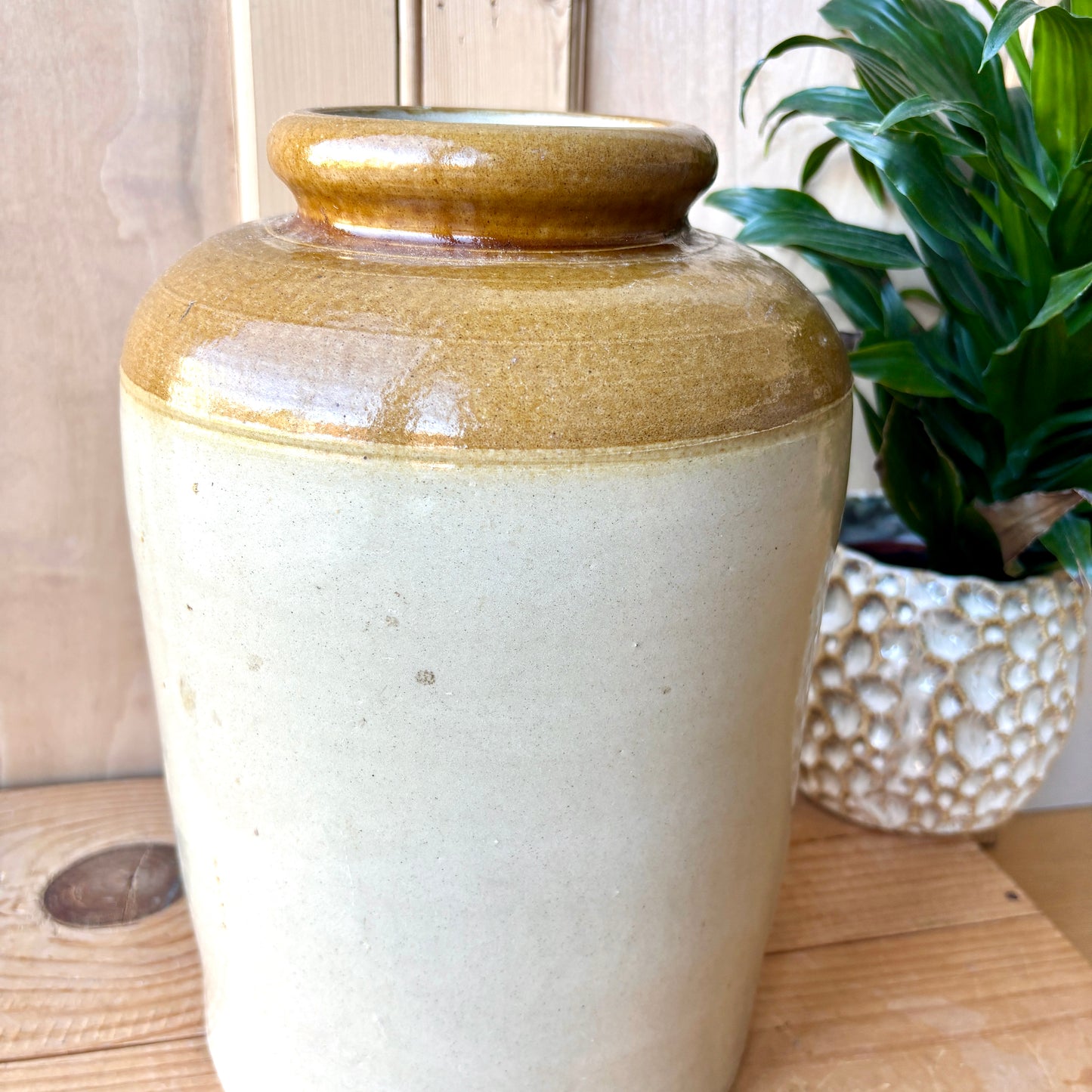 Vintage large stoneware jar