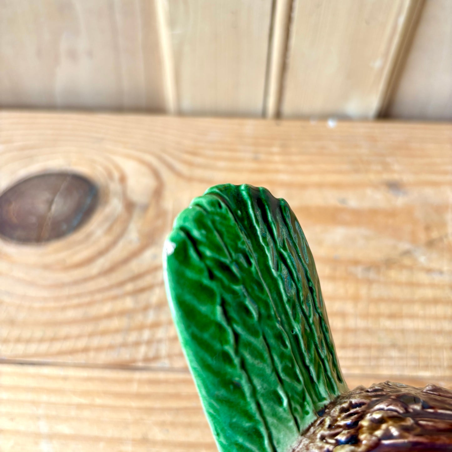 Vintage Majolica Caldas da Rainha Parrot box