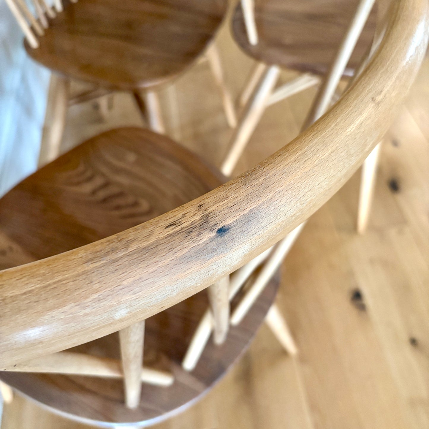 4 x Ercol Windsor Candlestick Dining chairs