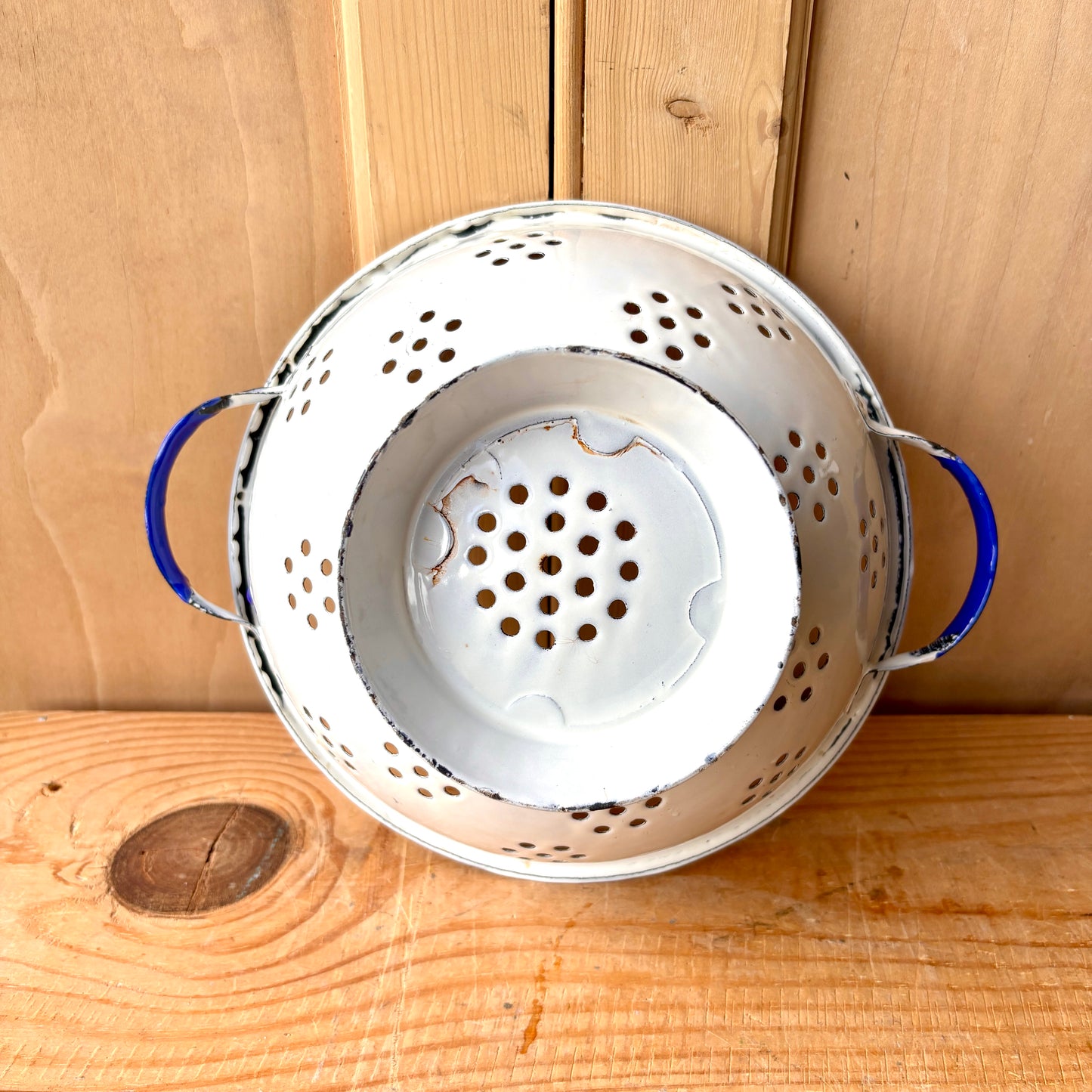 Vintage Enamel Colander