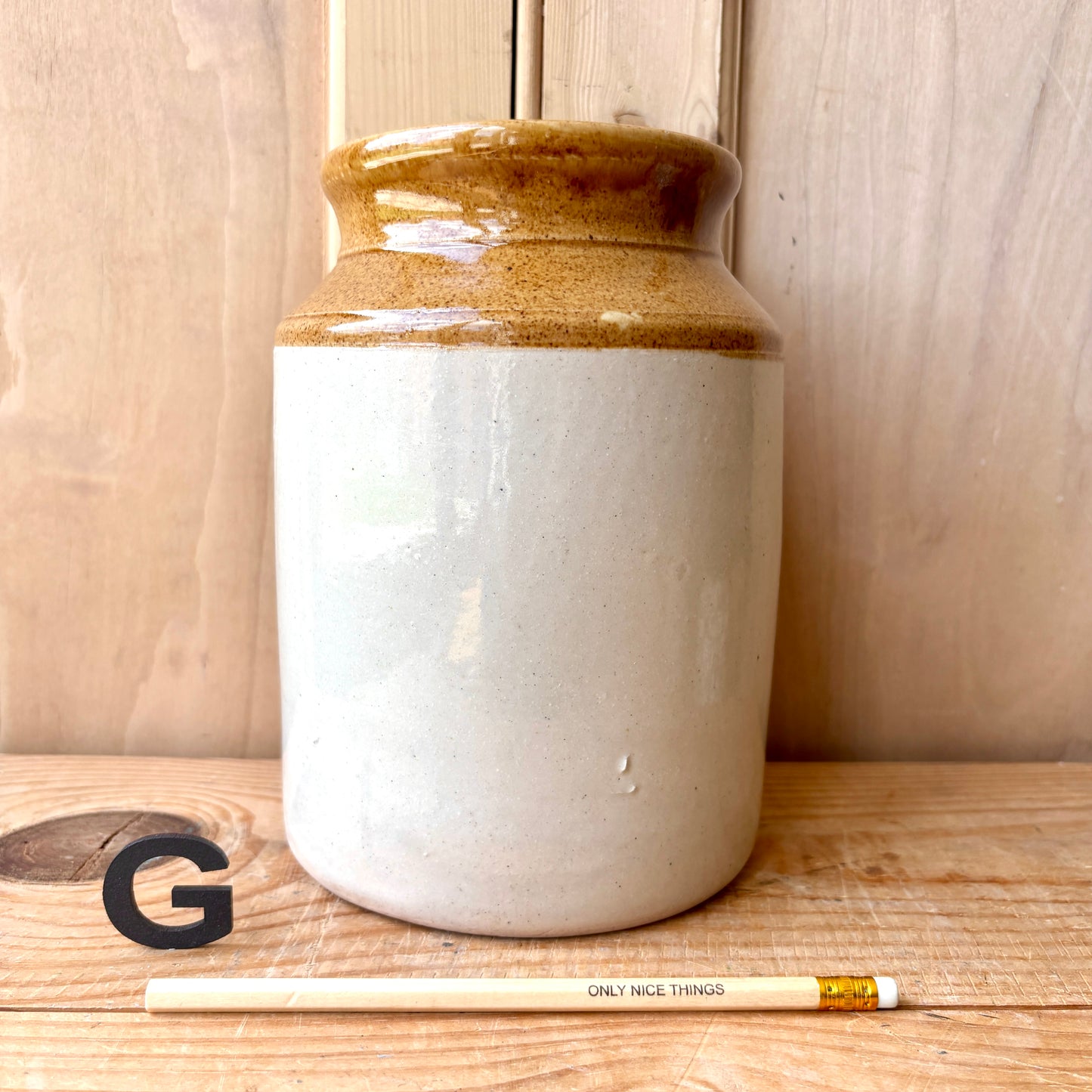 Vintage stoneware jars