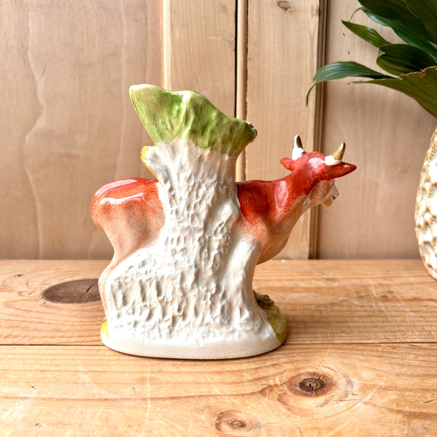 Staffordshire Cow Spill Vase Flat Back