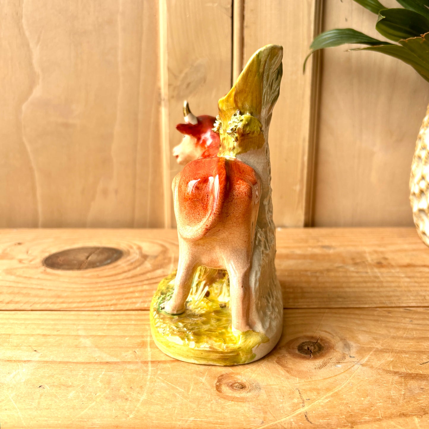 Staffordshire Cow Spill Vase Flat Back