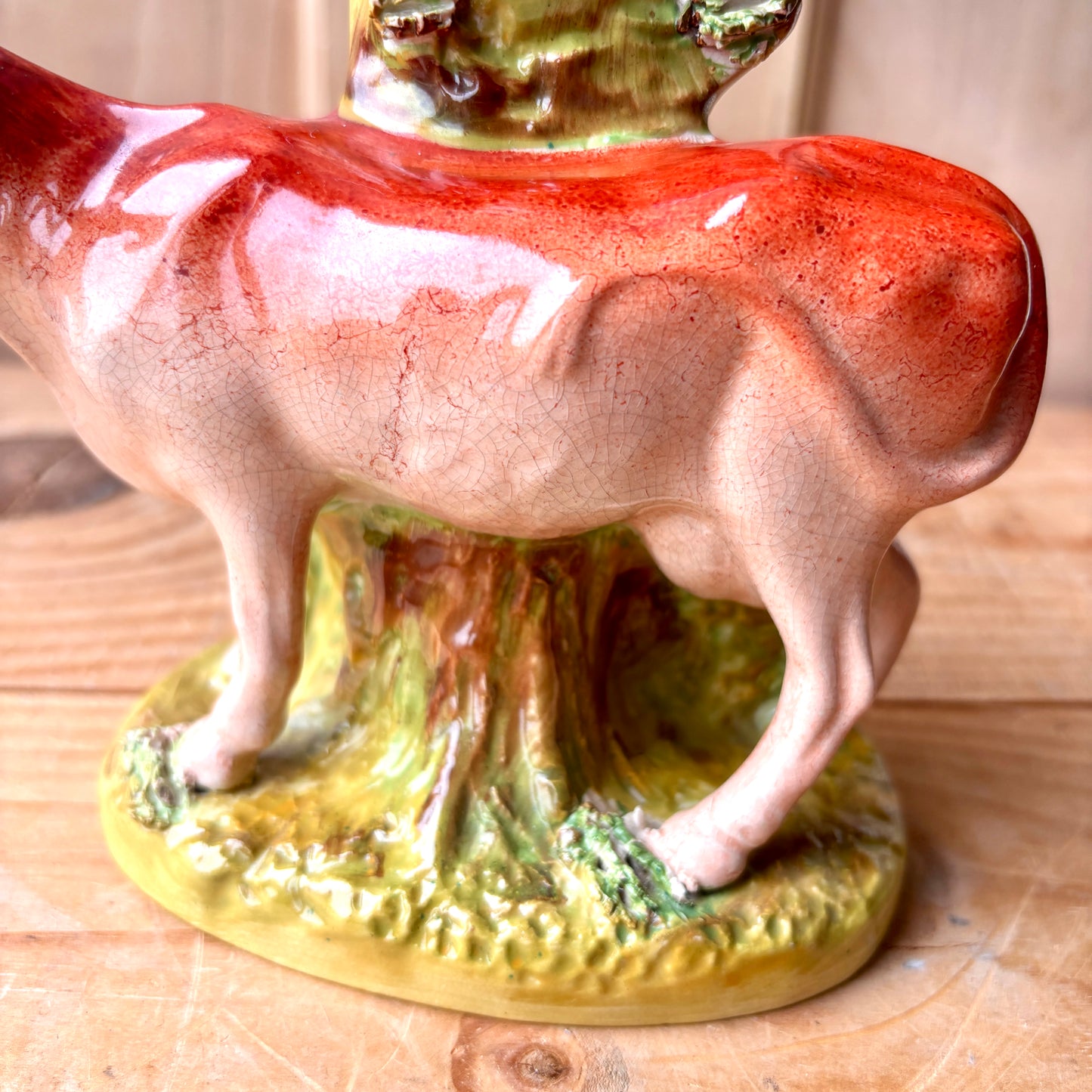 Staffordshire Cow Spill Vase Flat Back