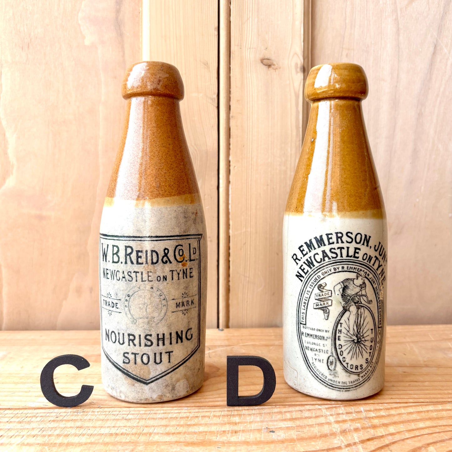 Antique Stone Ginger beer bottles