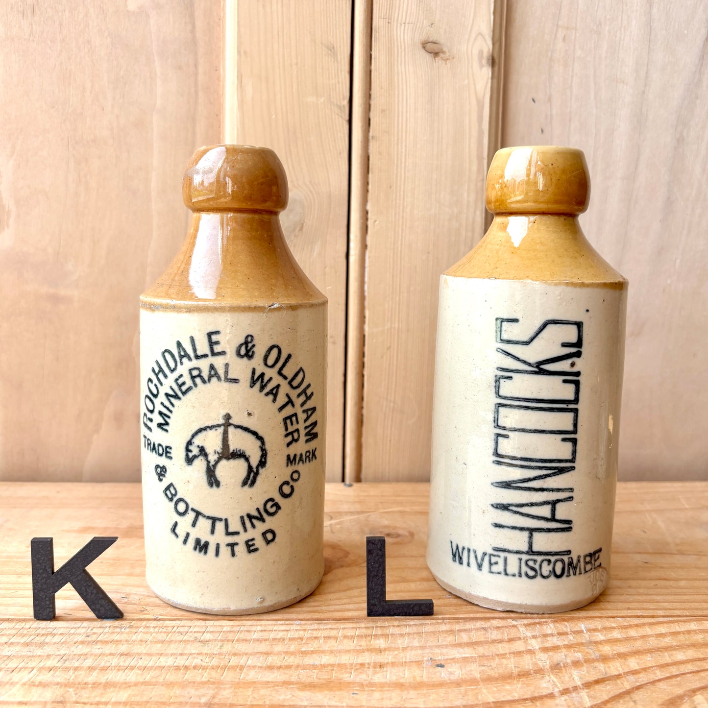 Antique Stone Ginger beer bottles