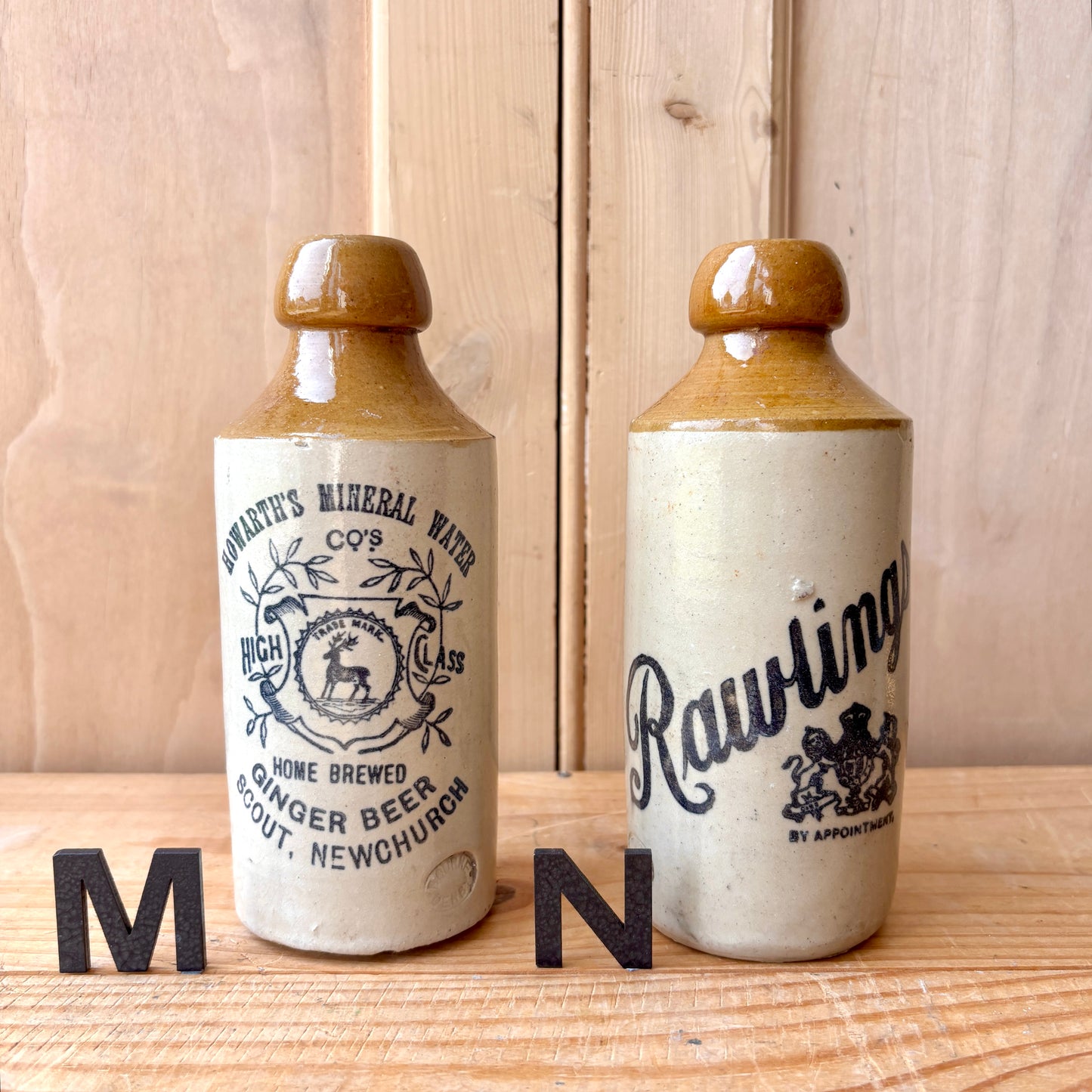Antique Stone Ginger beer bottles
