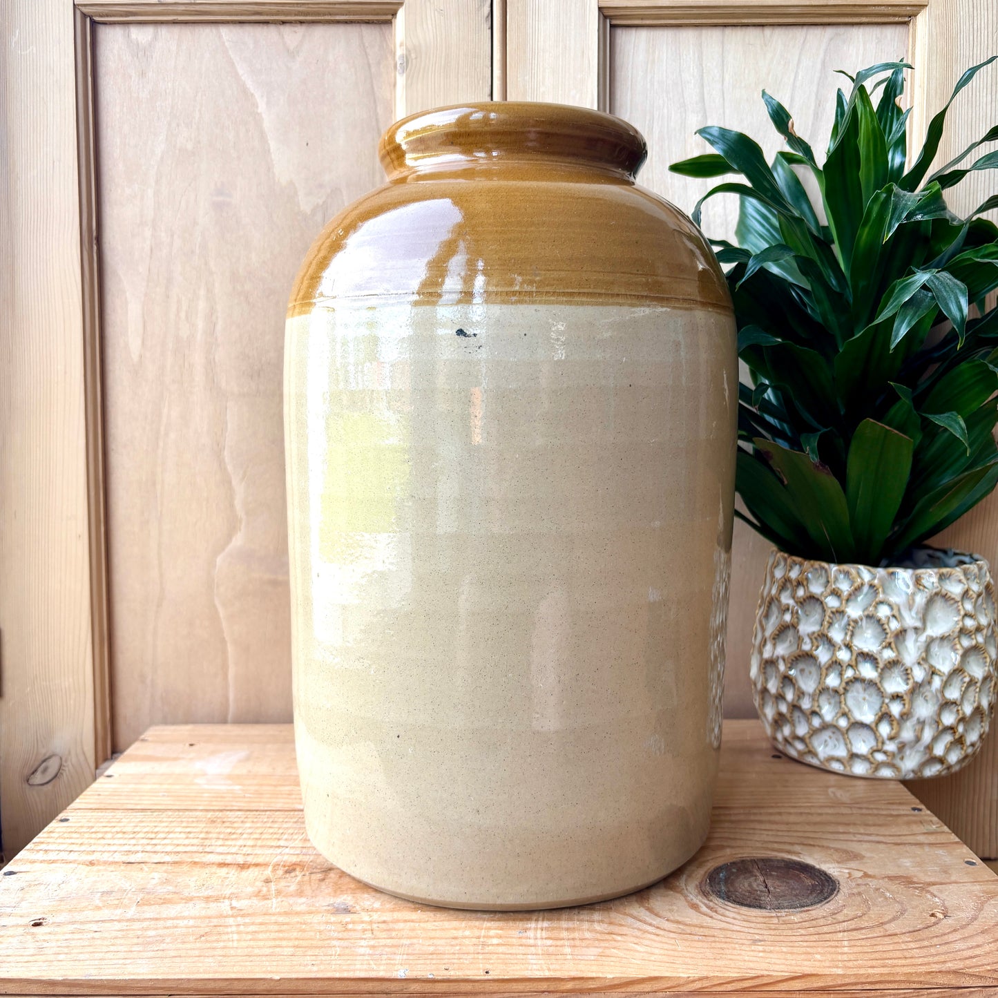 Vintage large stoneware jar