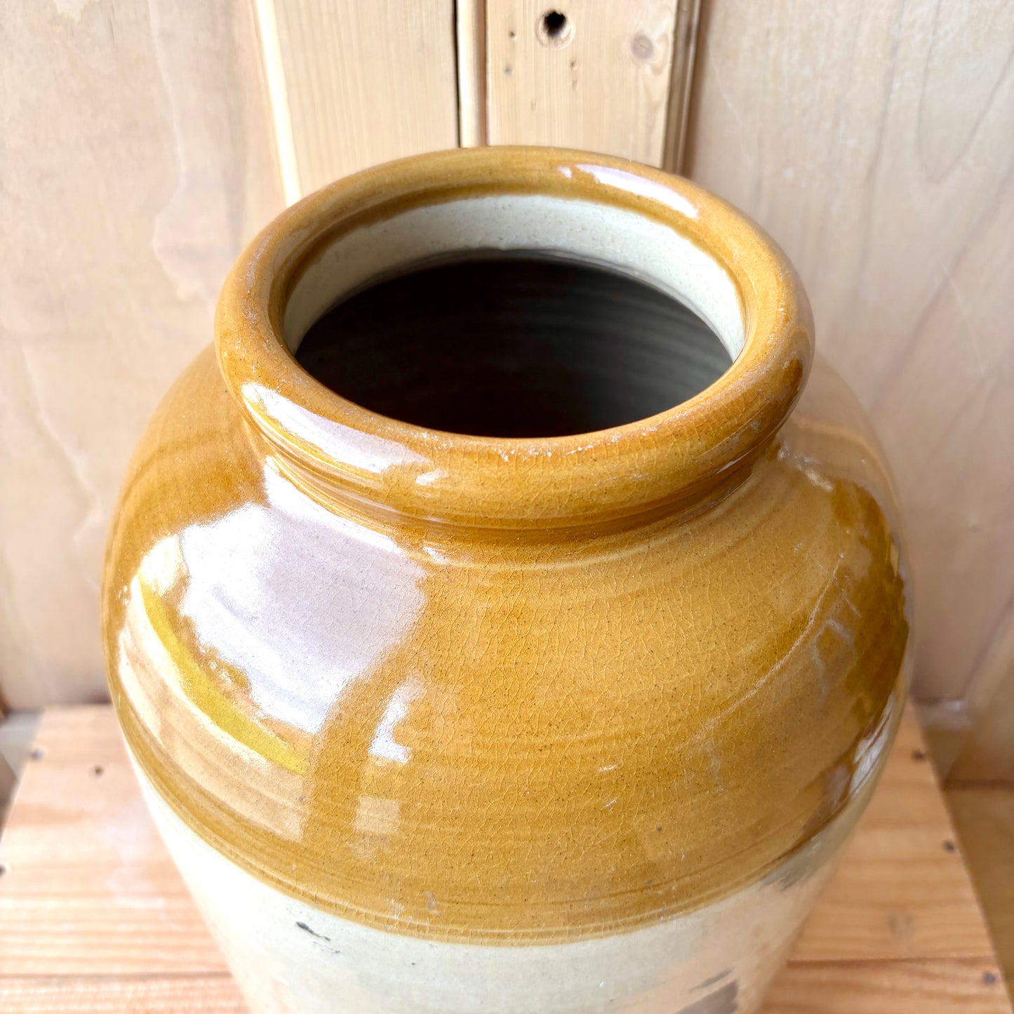 Vintage large stoneware jar