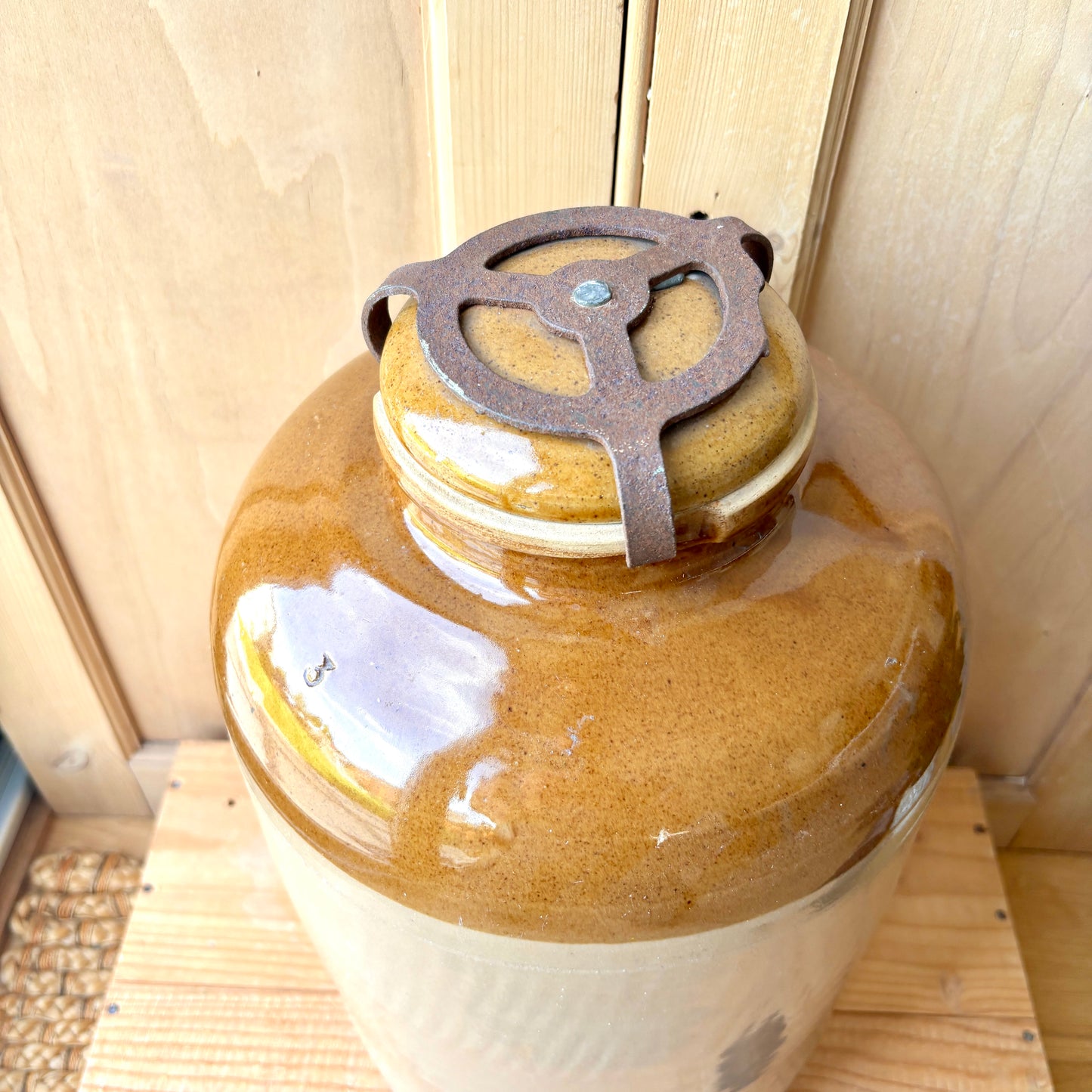 Very Large 3 Gallon Stoneware Acid Jar