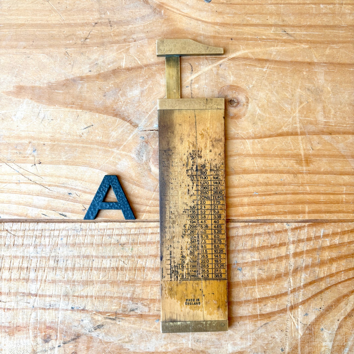 Vintage Boxwood and Brass Calipers