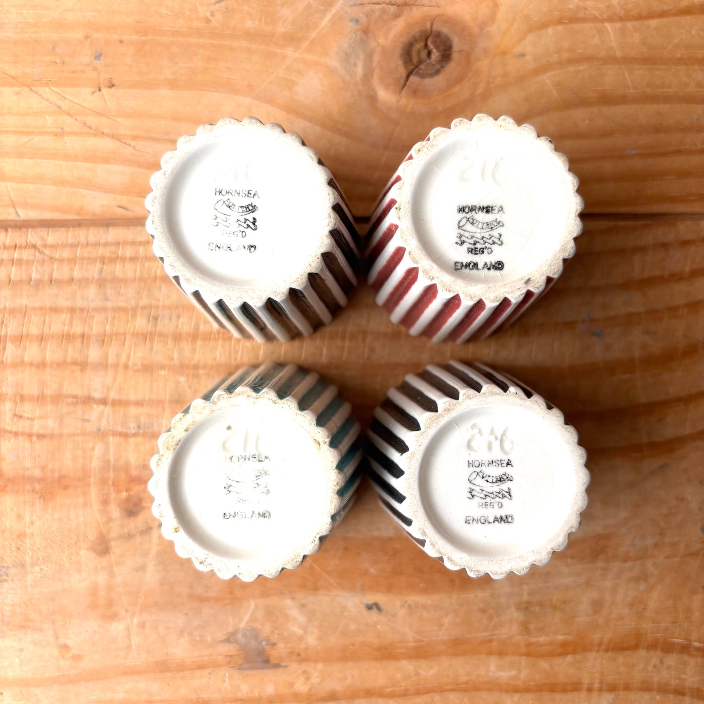 Set of Four Rare Summit Egg Cups