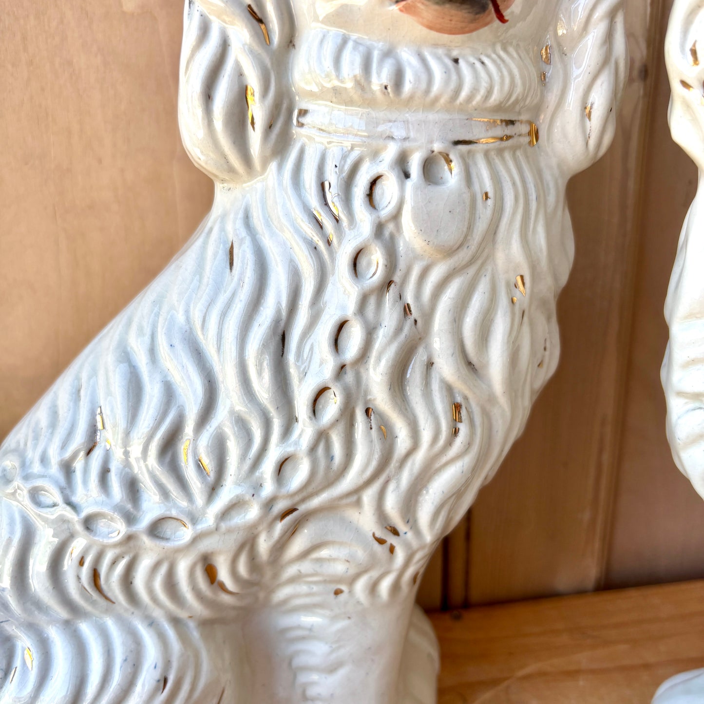 Vintage Staffordshire Flat Back Dogs