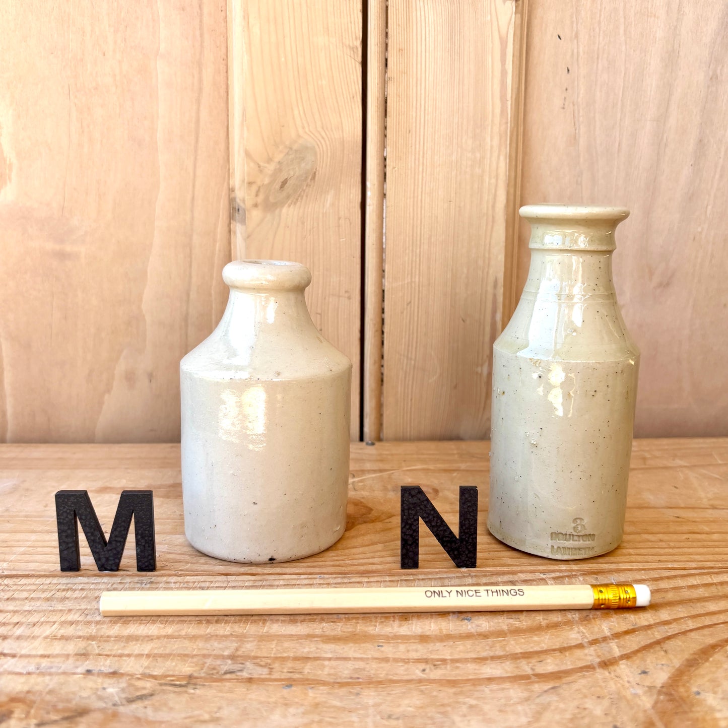 Small vintage stoneware bottles