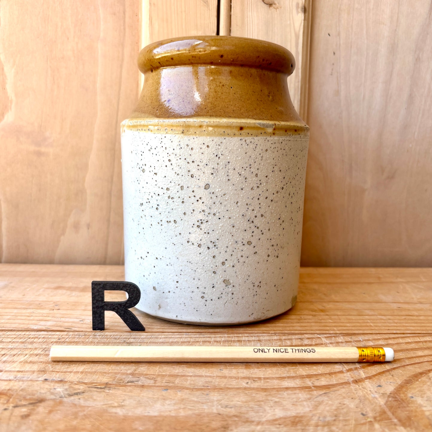 Vintage stoneware jars