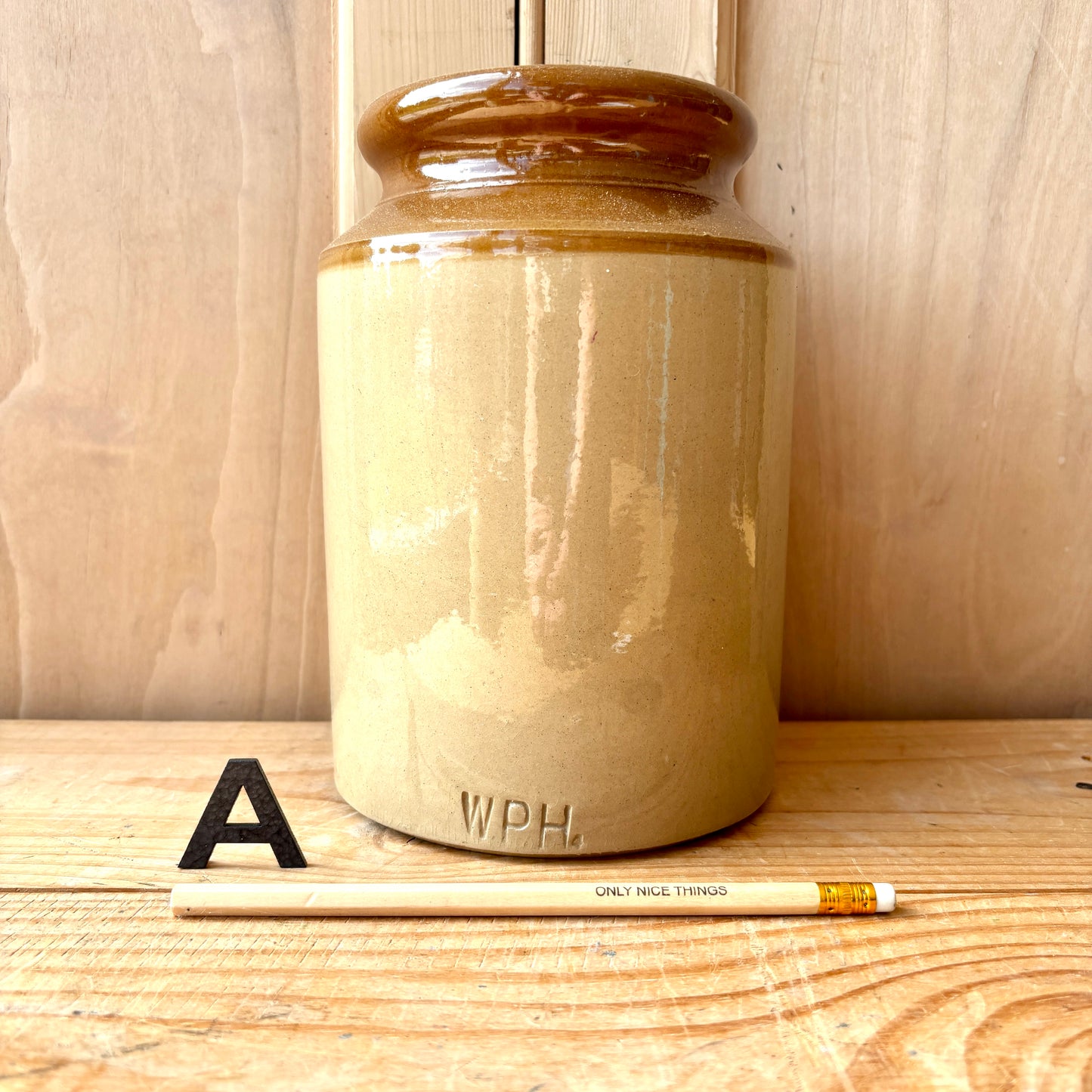 Vintage stoneware jars