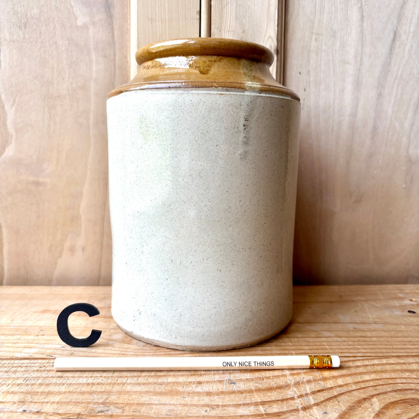 Vintage stoneware jars