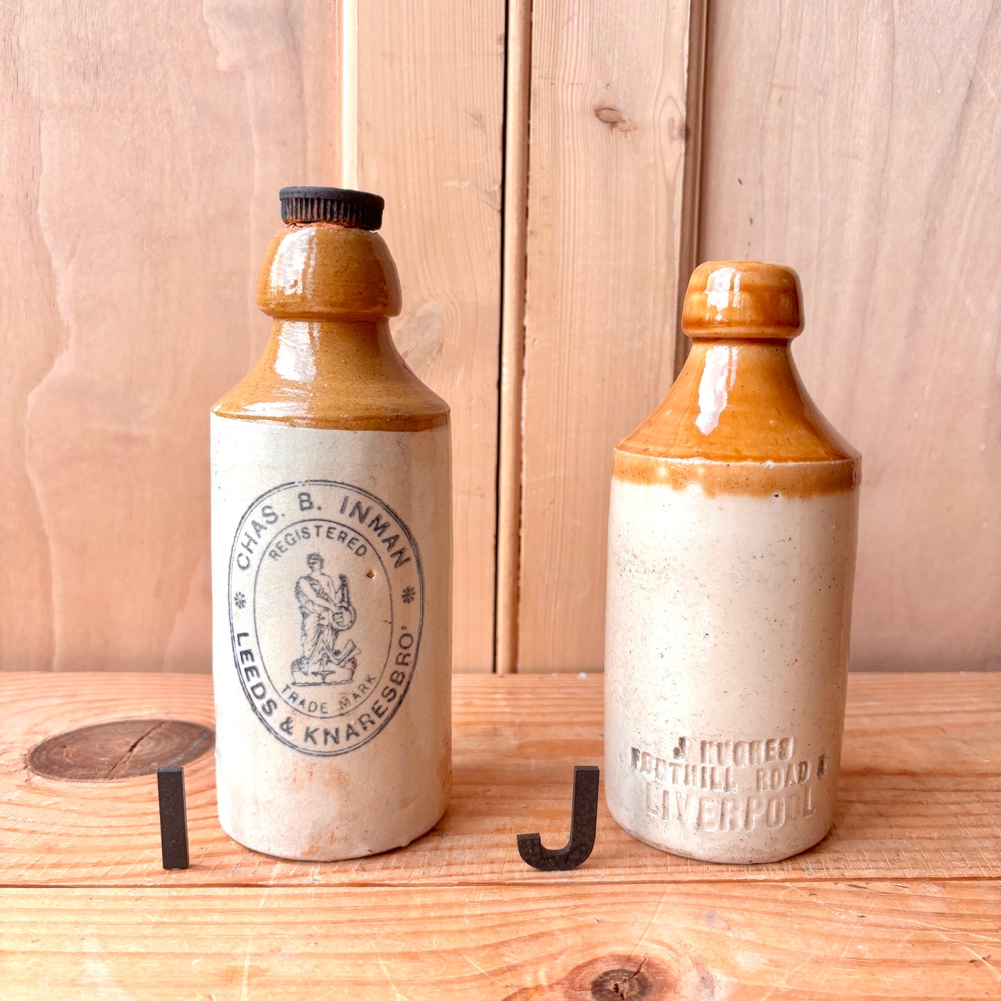 Antique Stone Ginger beer bottles