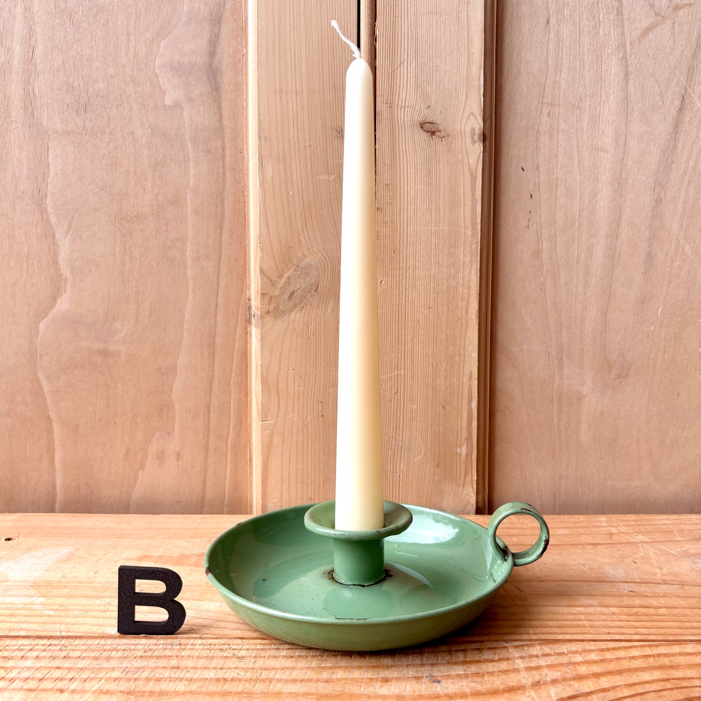 Vintage enamel candle holders
