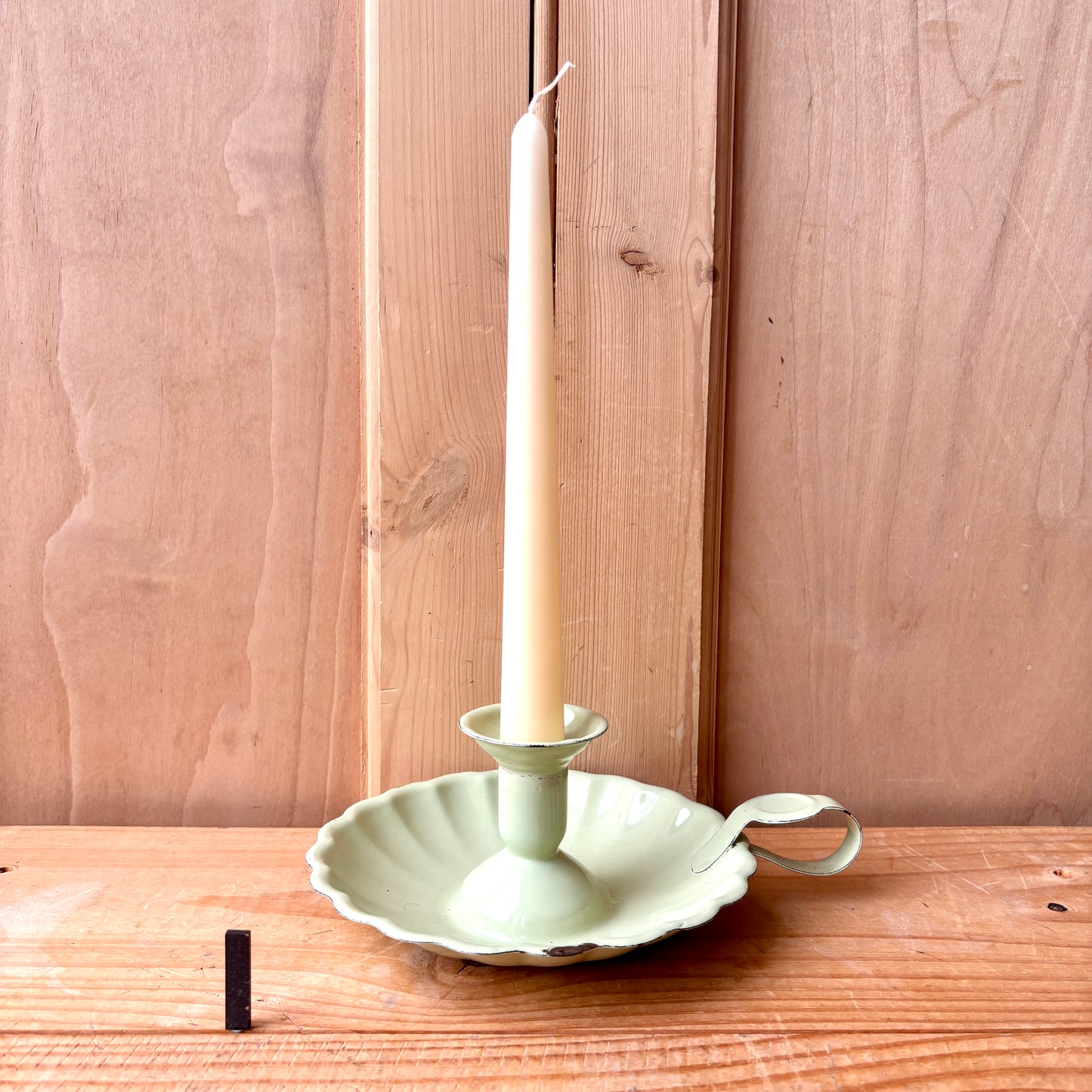 Vintage enamel candle holders