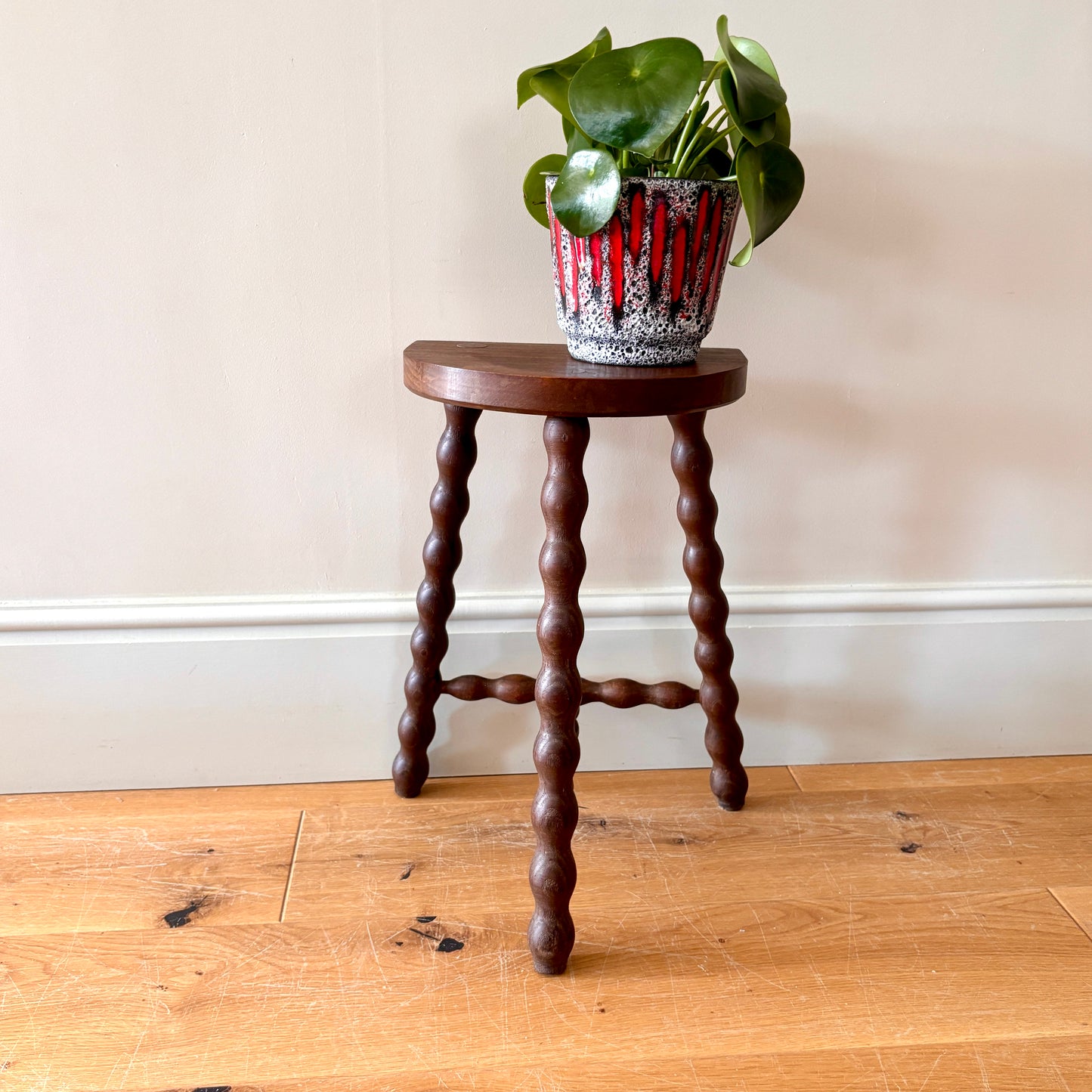 Vintage French Tripod Bobbin Stool