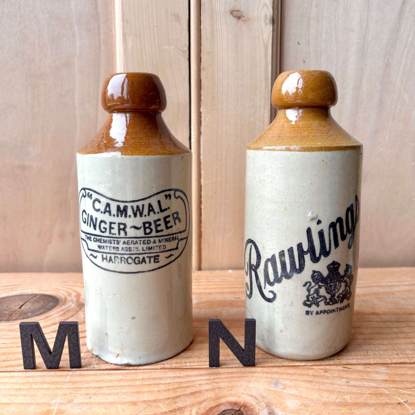 Antique Stone Ginger beer bottles