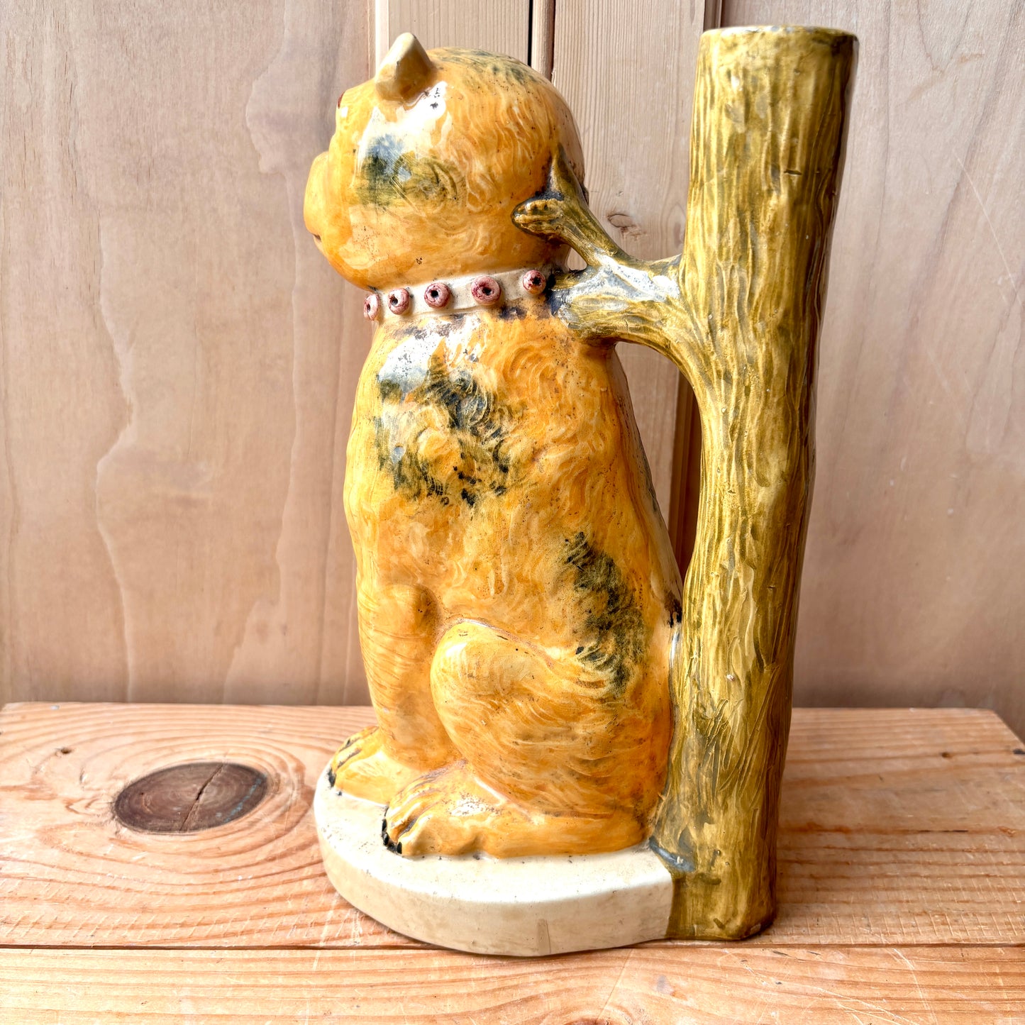 Vintage Majolica Dog Pitcher